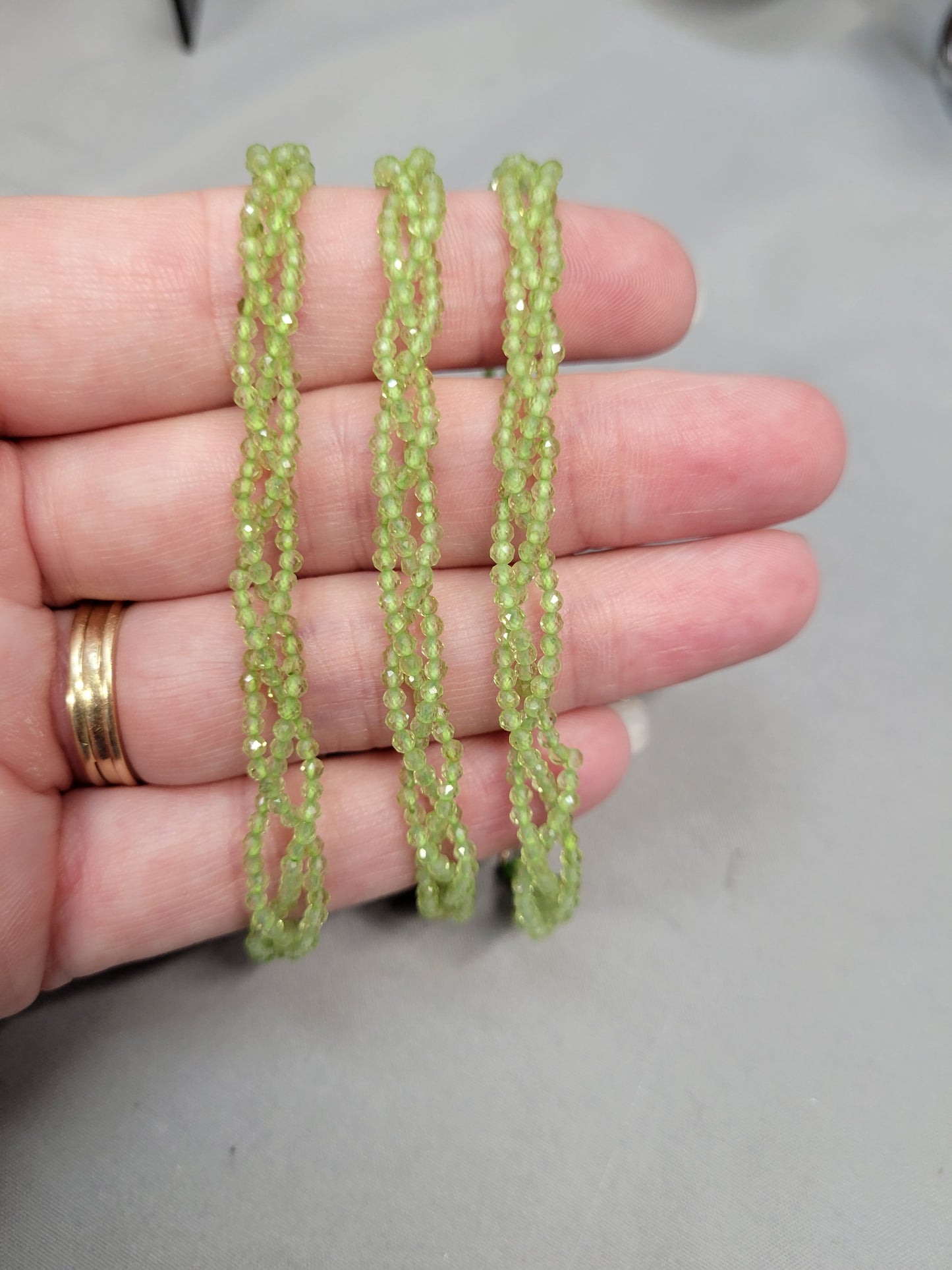 Green beaded bracelets