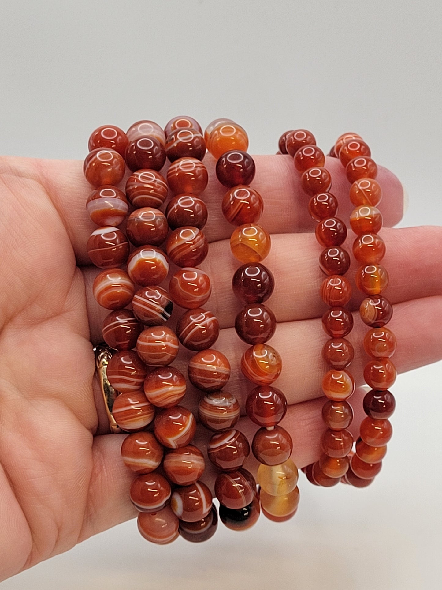 Carnelian (banded) bracelet