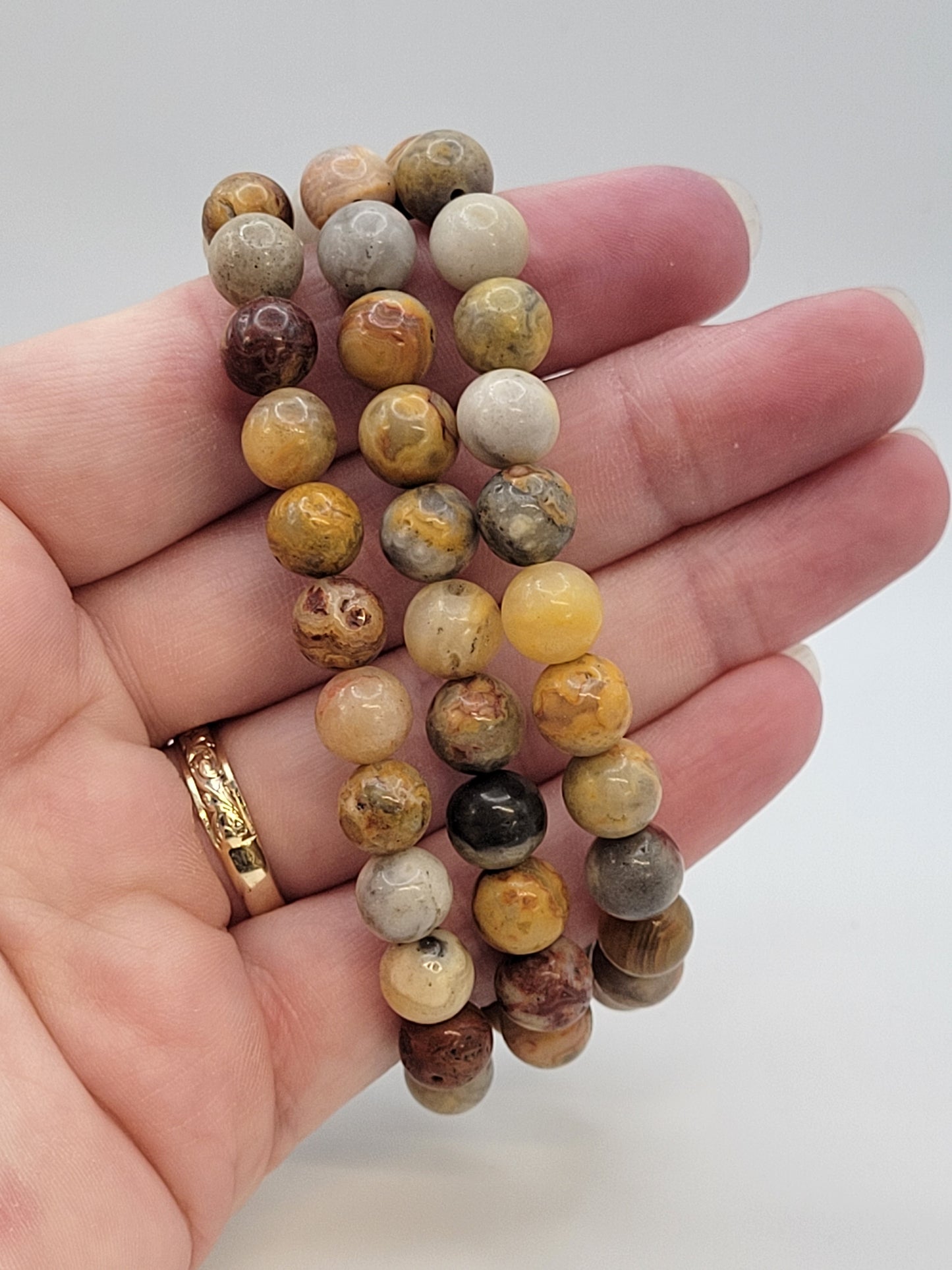Crazy Lace Agate bracelets