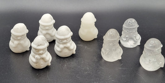 Snowman carvings