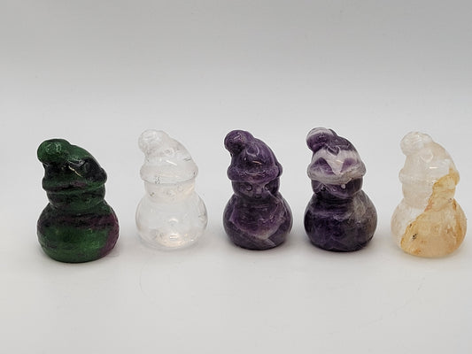 Snowman carvings