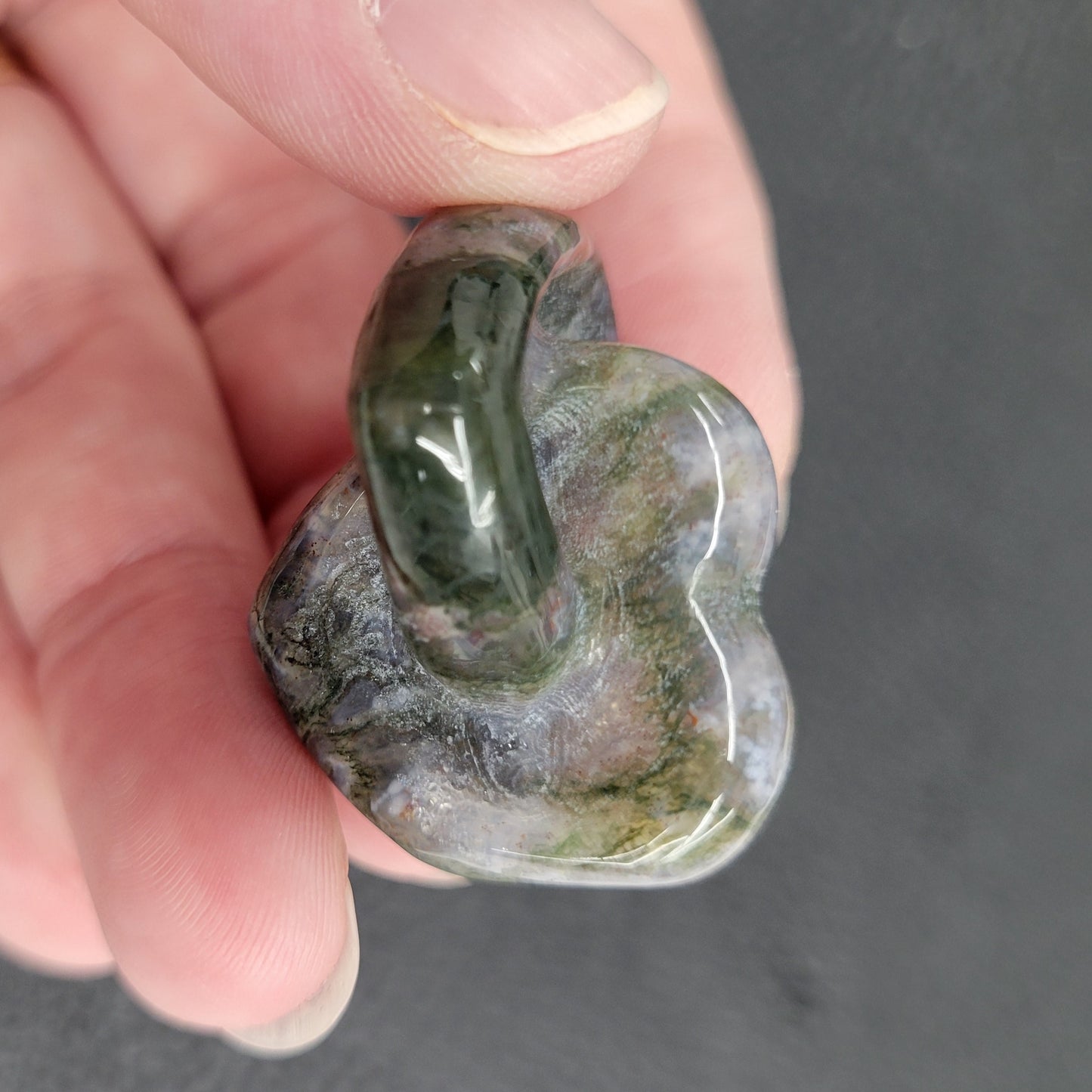 Double heart carving