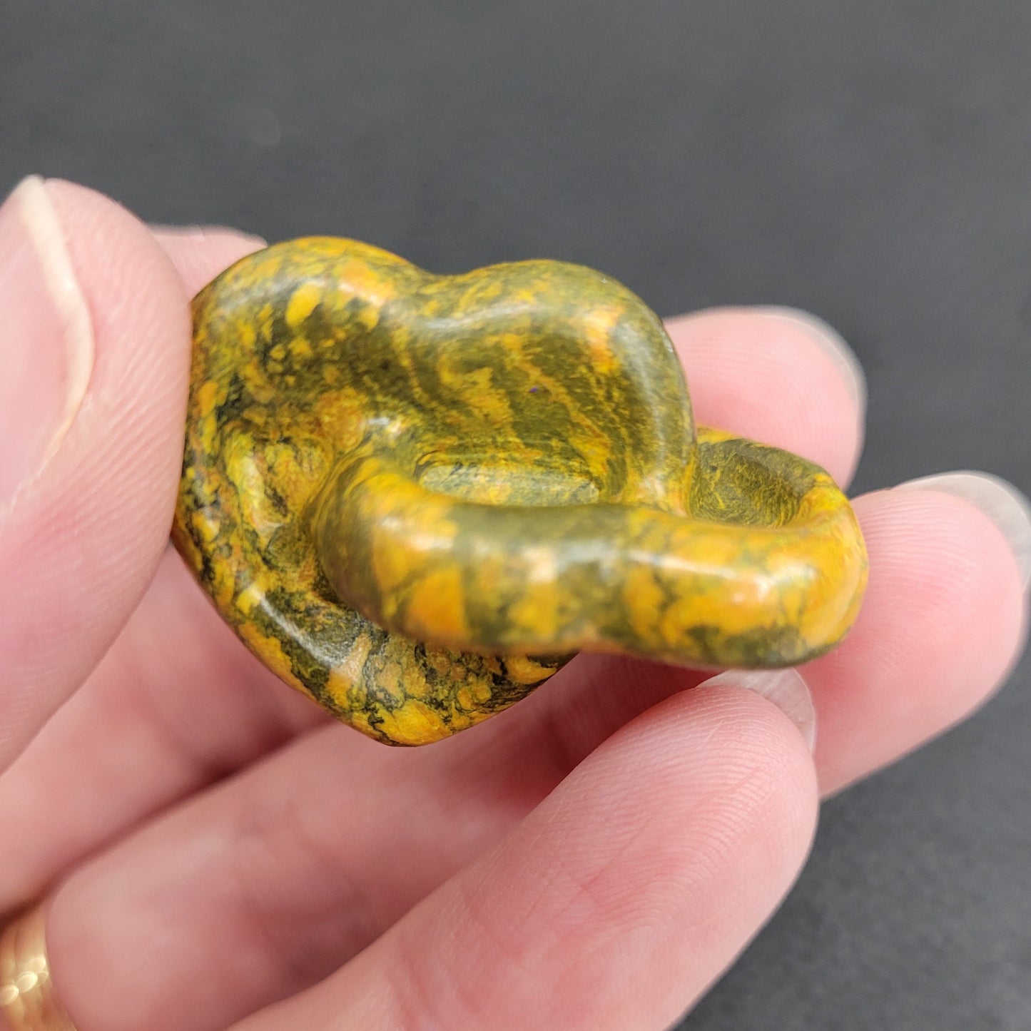 Double heart carving