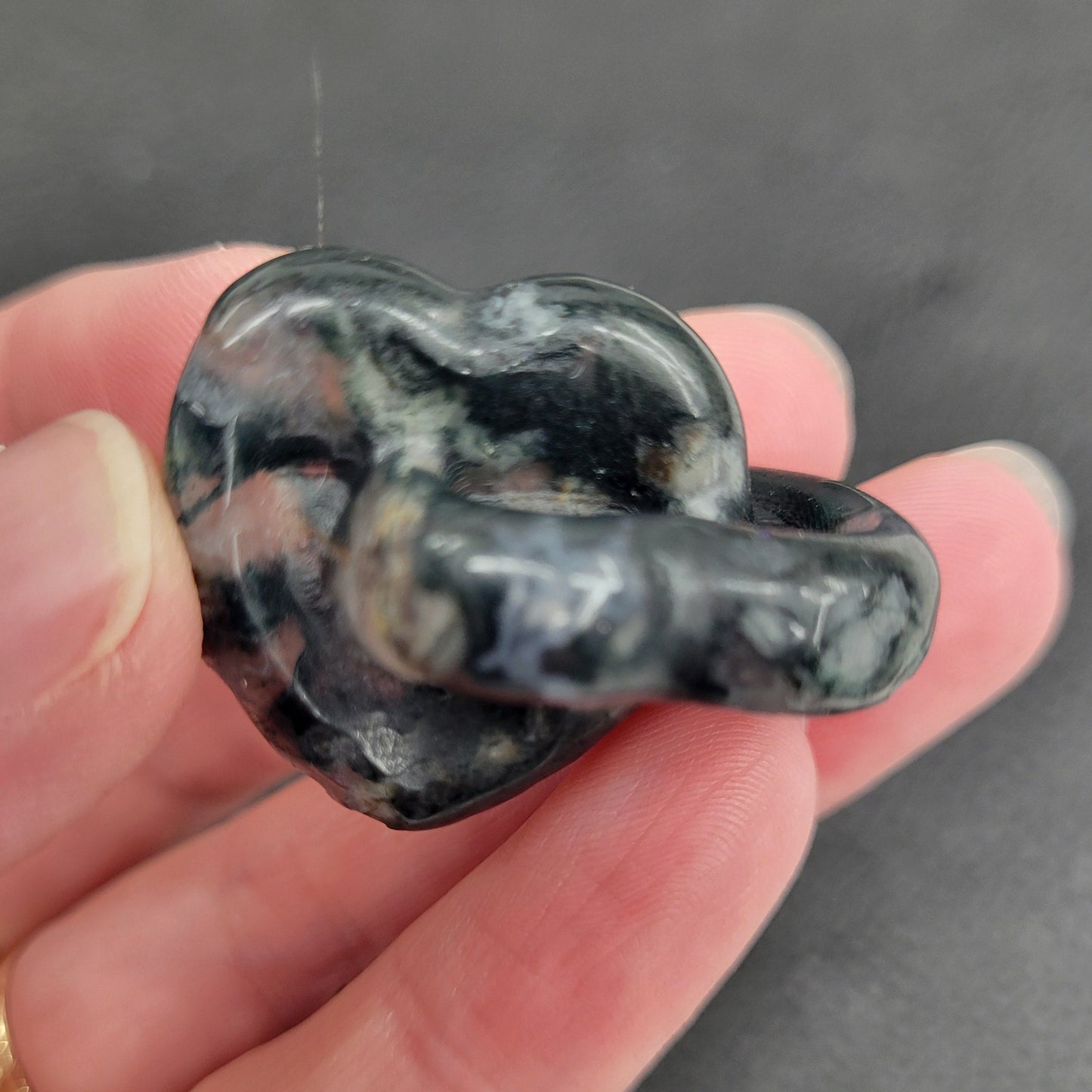 Double heart carving