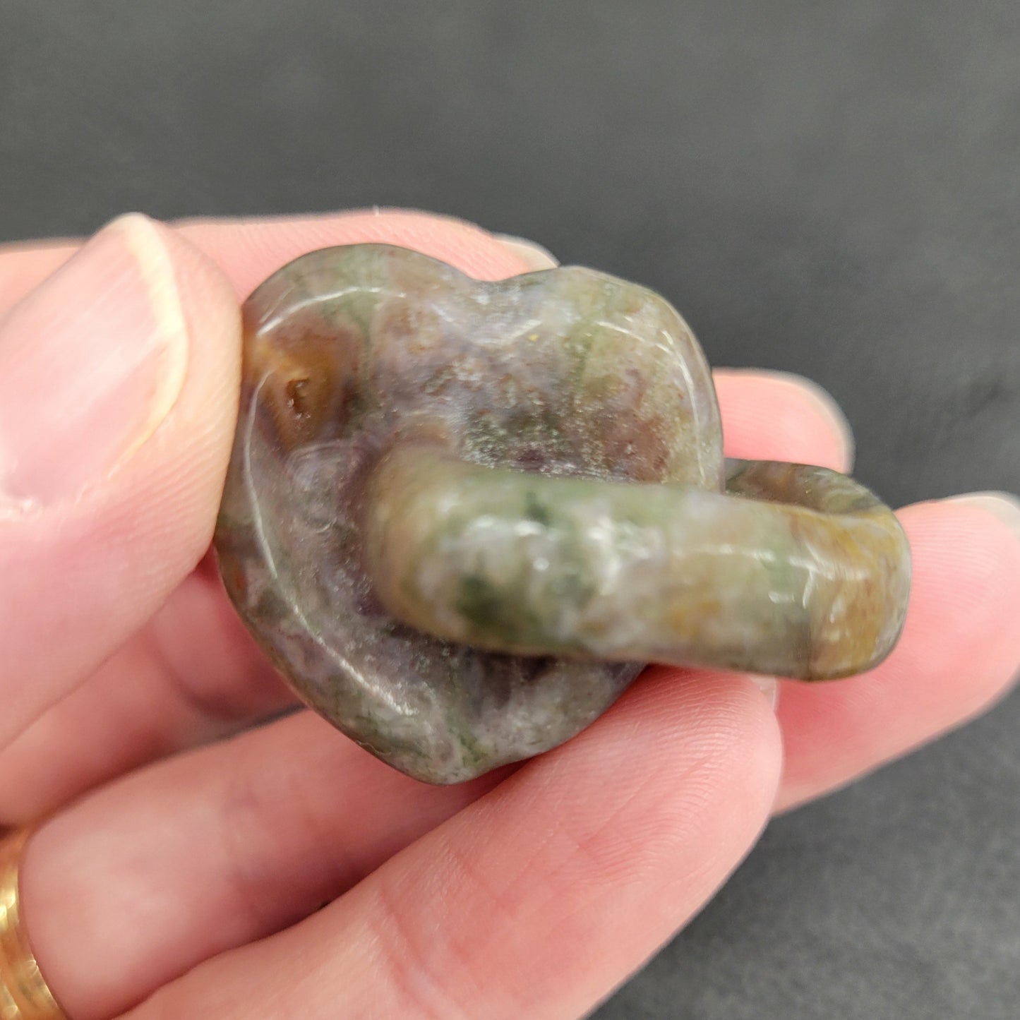 Double heart carving