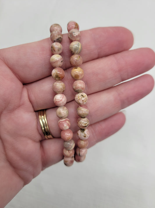 Rhodochrosite bracelet