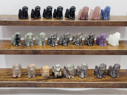 Dog carving - Angel dog (small)