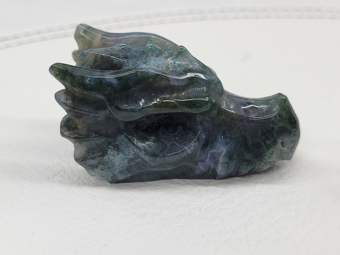 Dragon head - Moss Agate (M)