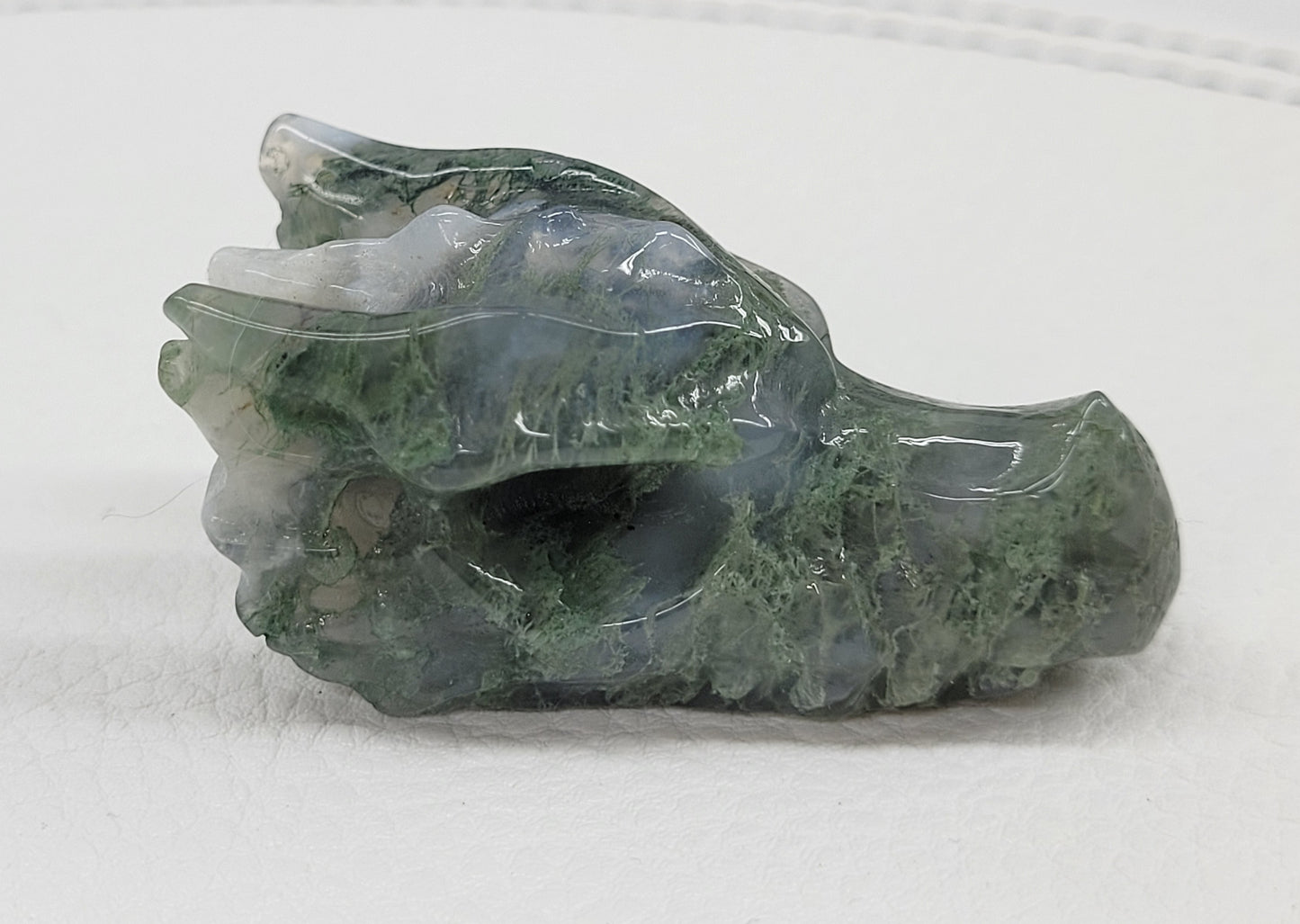 Dragon head - Moss Agate (M)