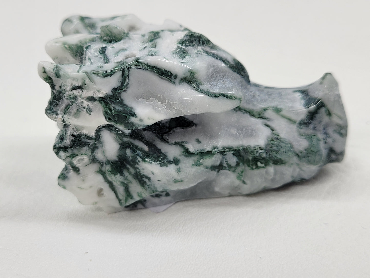 Dragon head - Moss Agate (M)