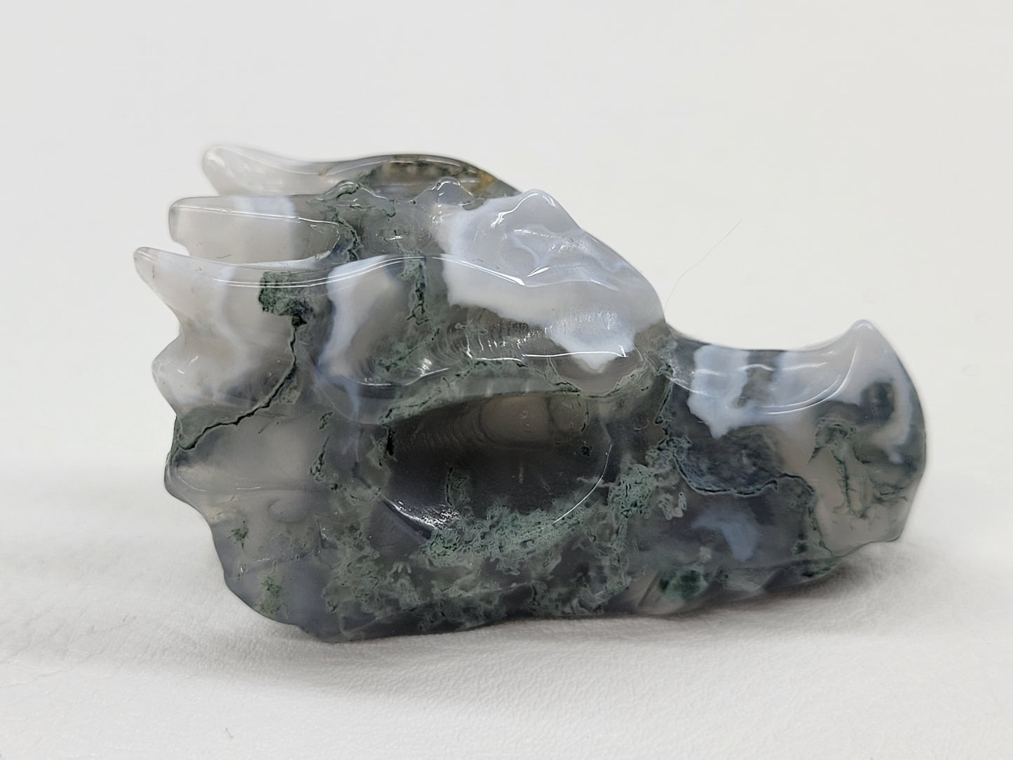 Dragon head - Moss Agate (M)