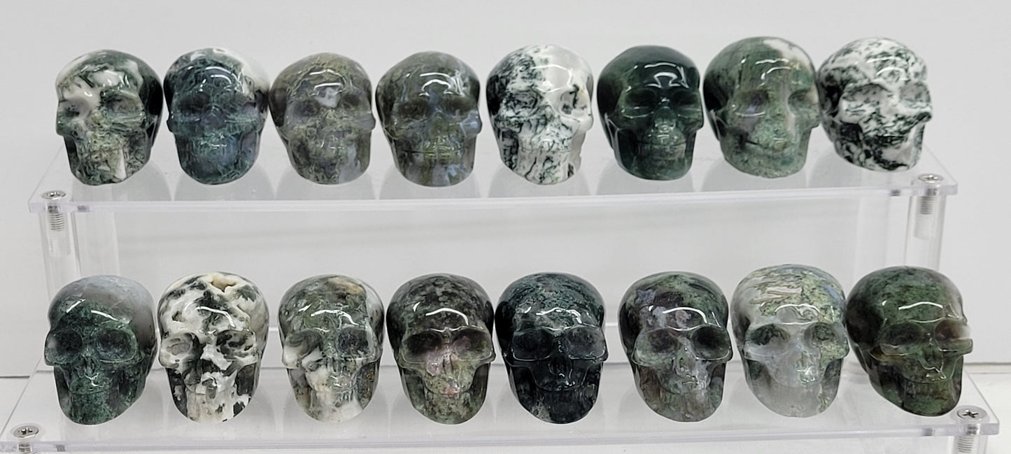 Skull small/medium - Moss Agate
