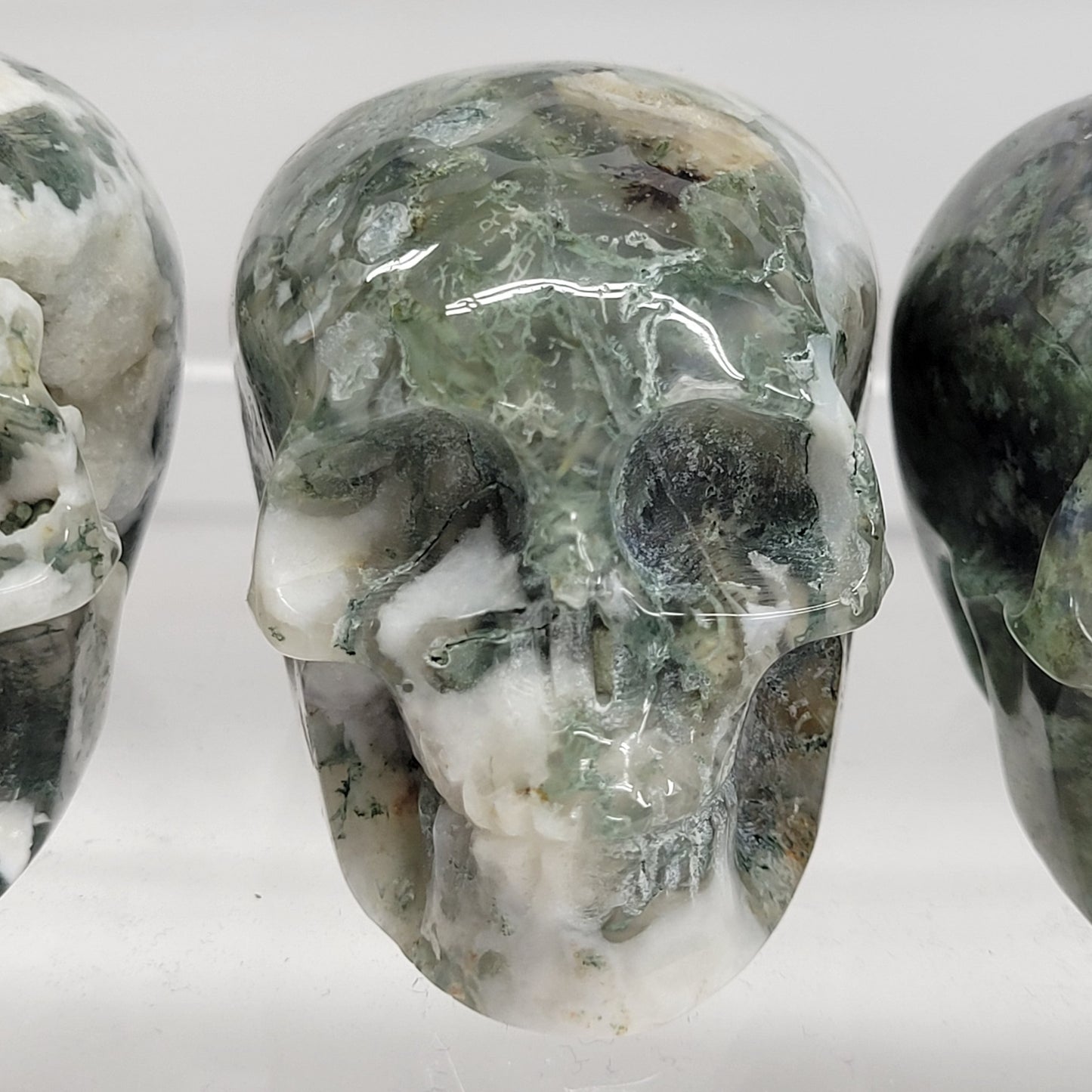 Skull small/medium - Moss Agate