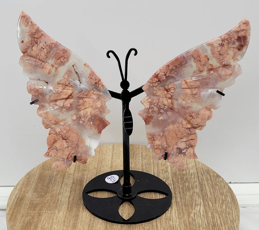 Wings - Cotton Candy Agate butterfly