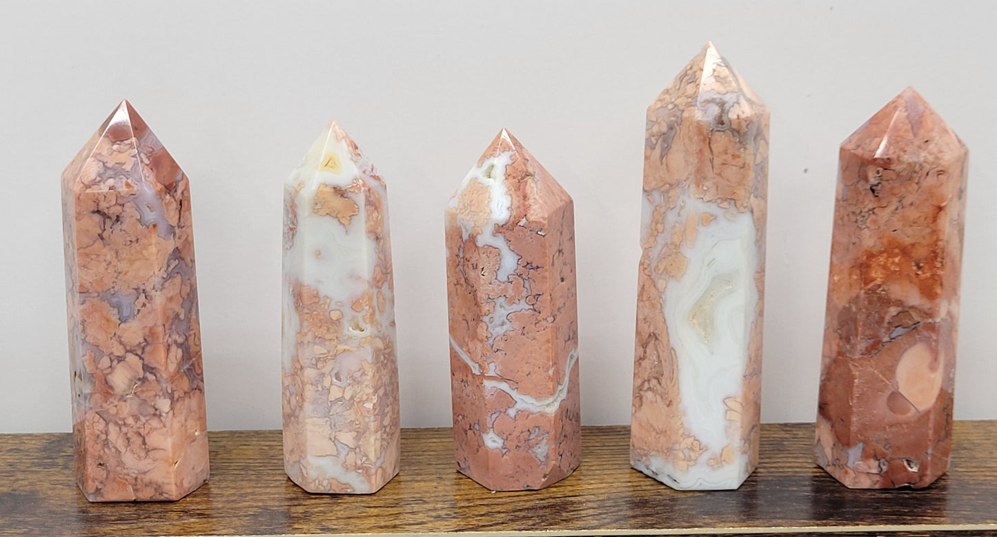 Cotton Candy Agate tower