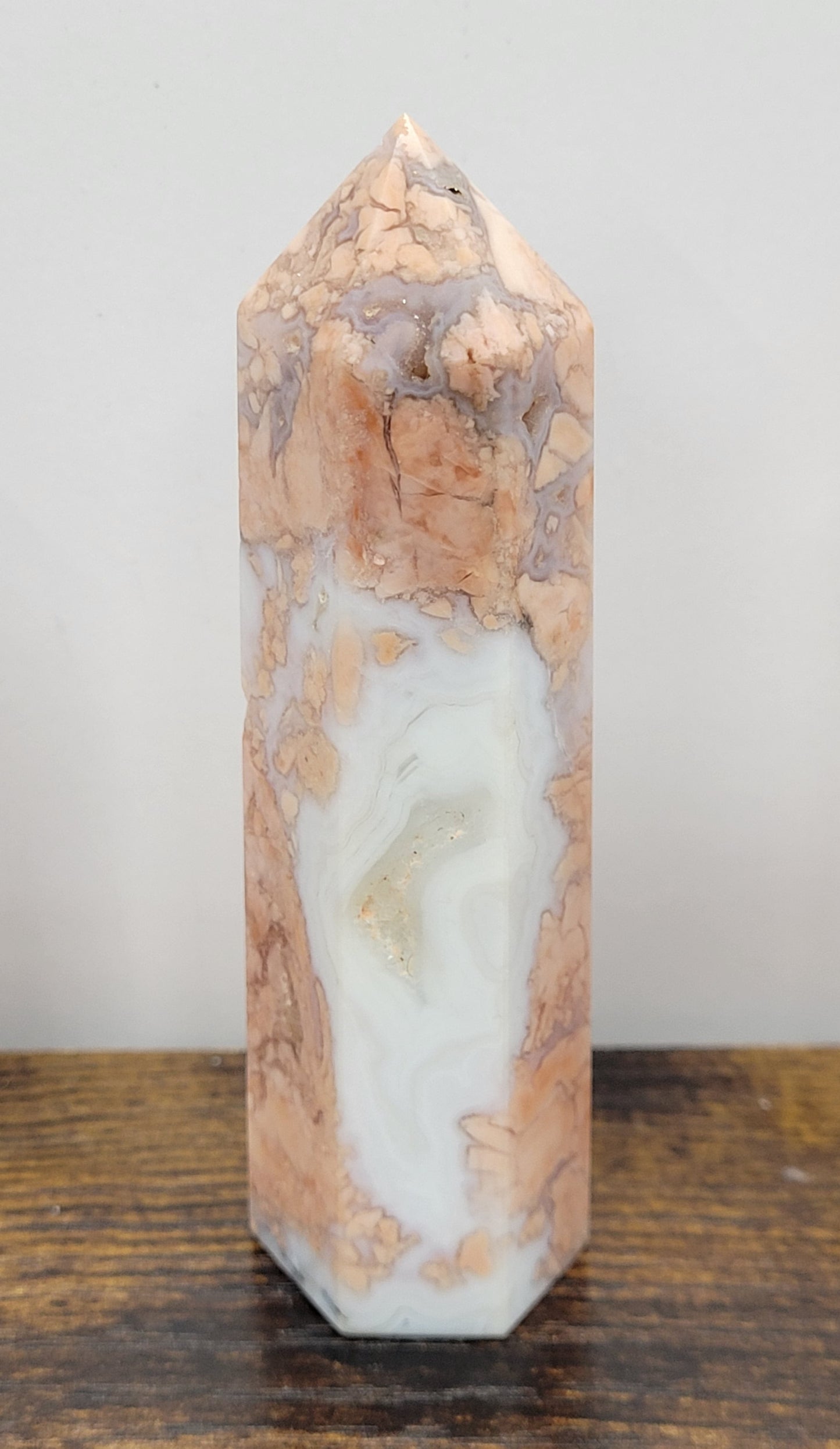 Cotton Candy Agate tower