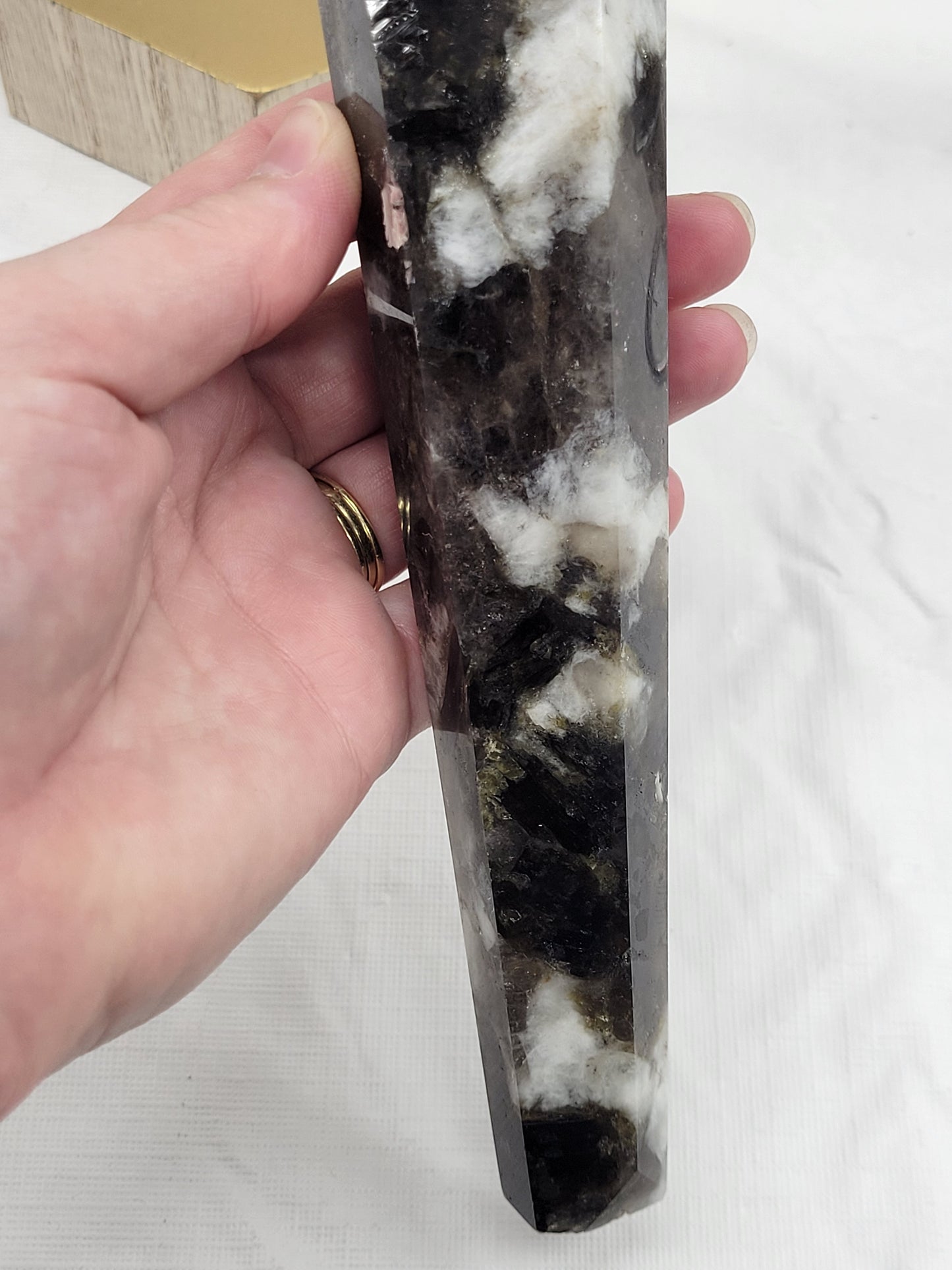 Smoky Quartz w/ Mica wand