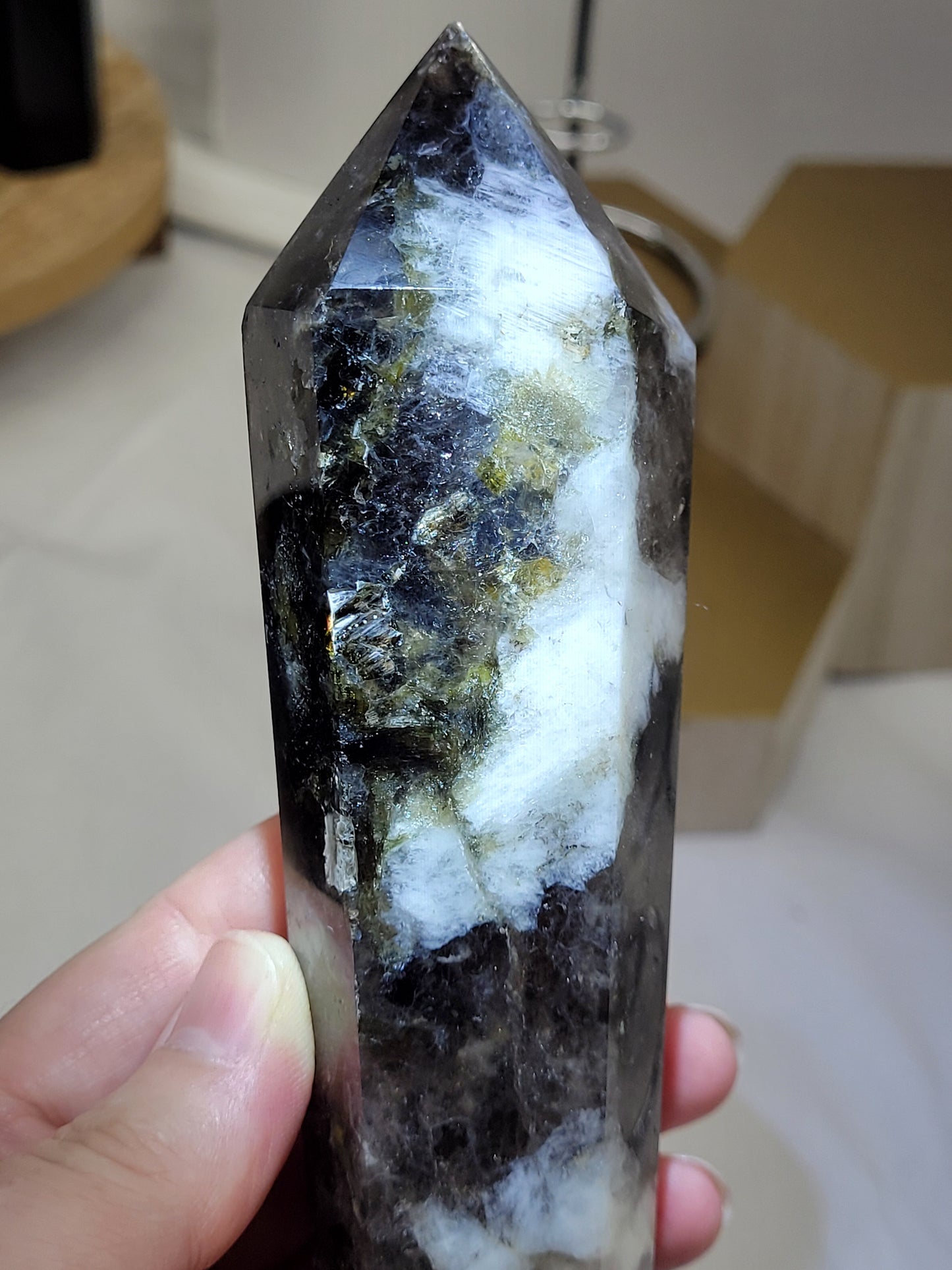 Smoky Quartz w/ Mica wand