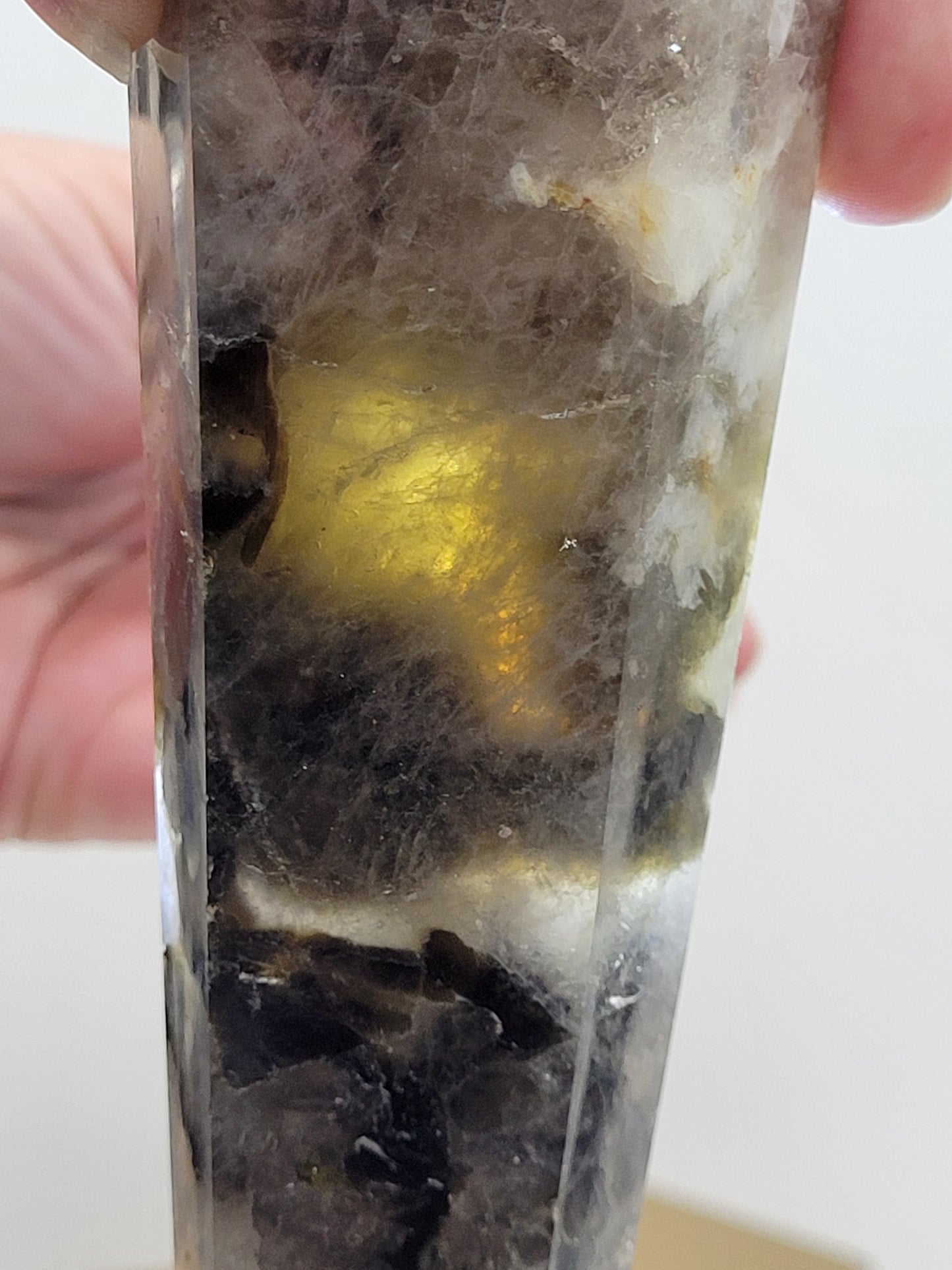 Smoky Quartz w/ Mica wand