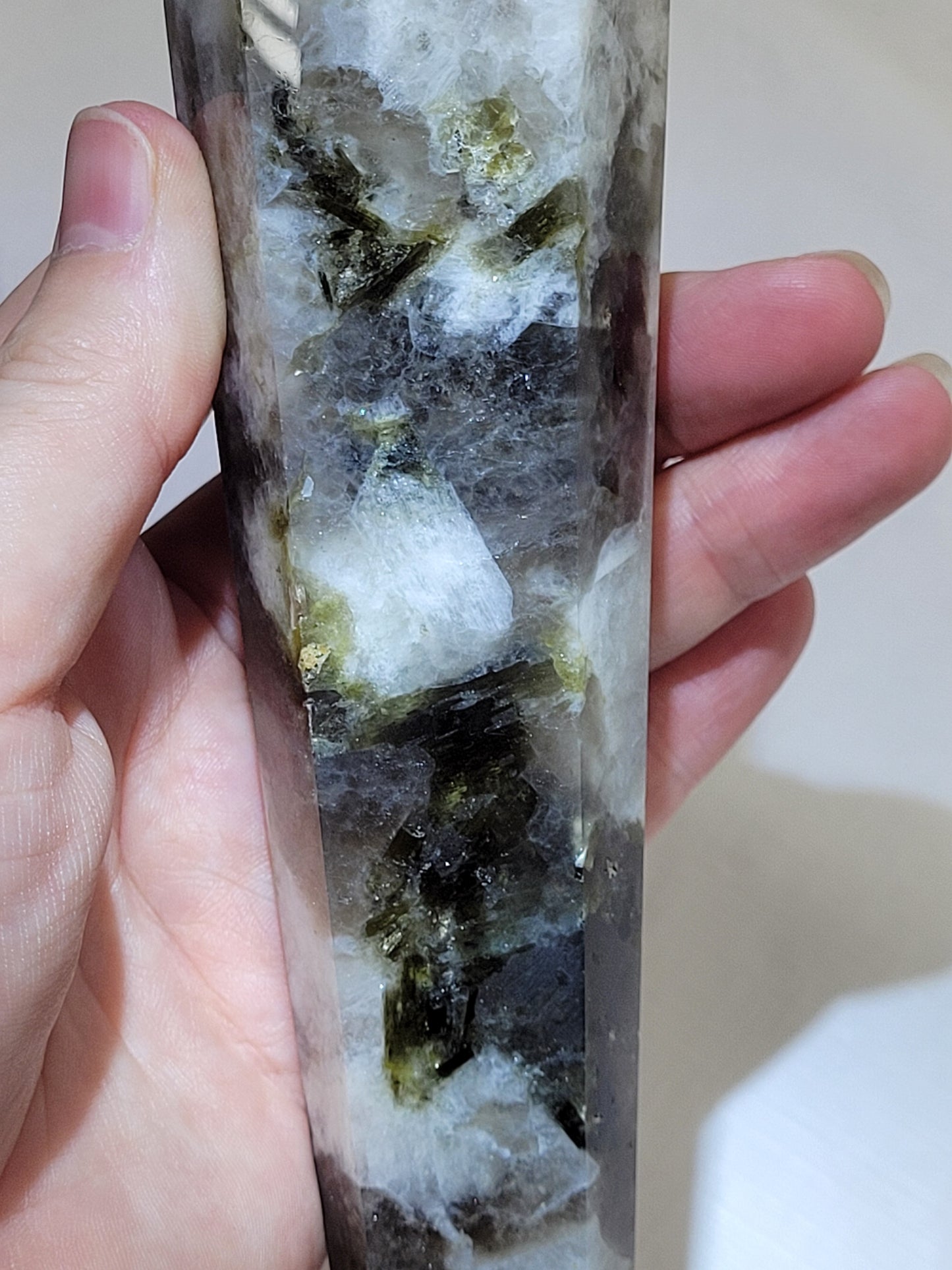 Smoky Quartz w/ Mica wand