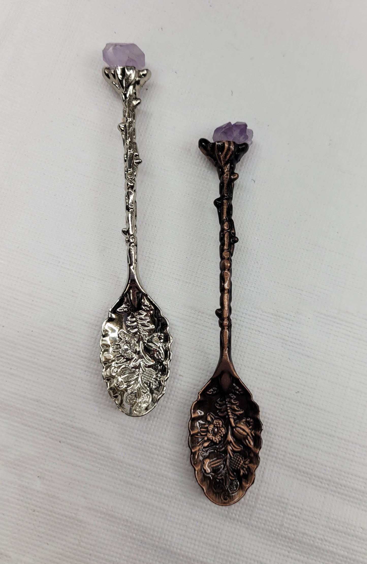 Crystal topped spoons