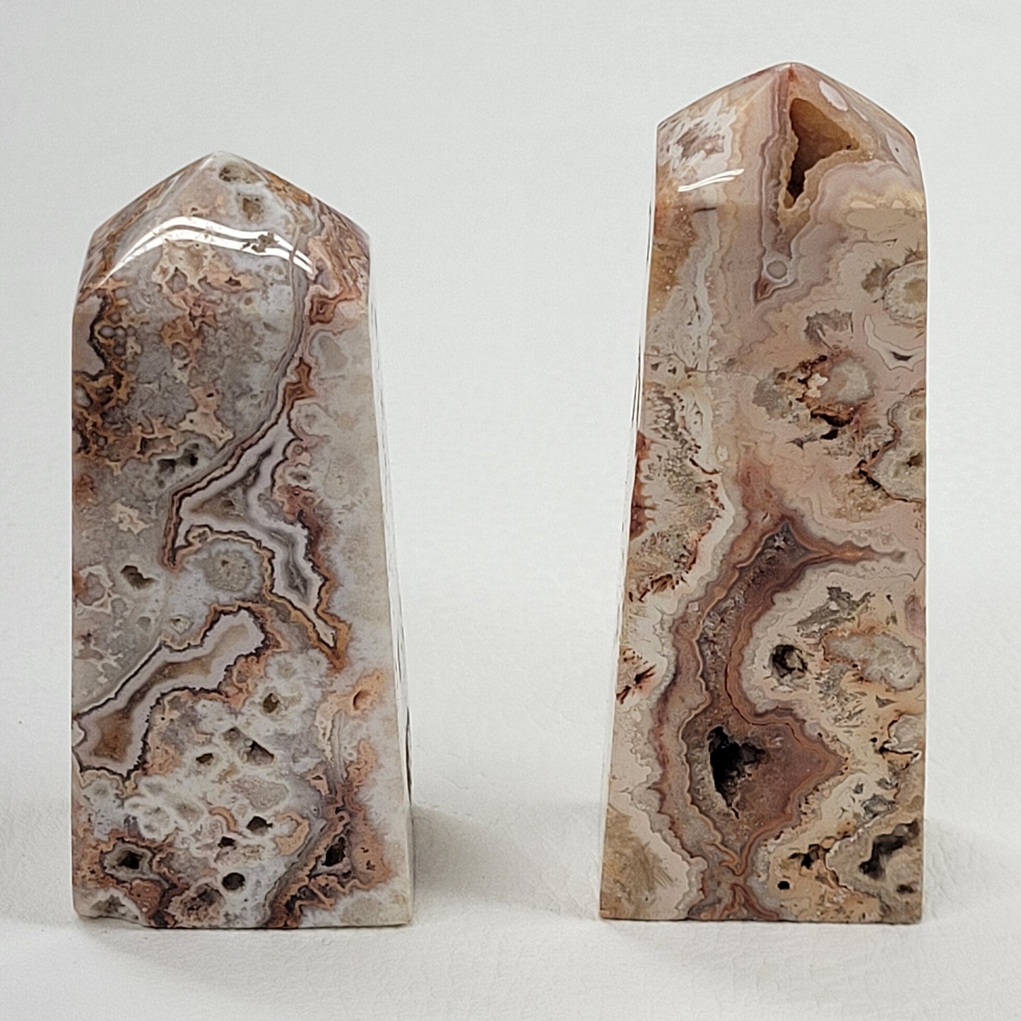Pink Crazy Lace Agate tower