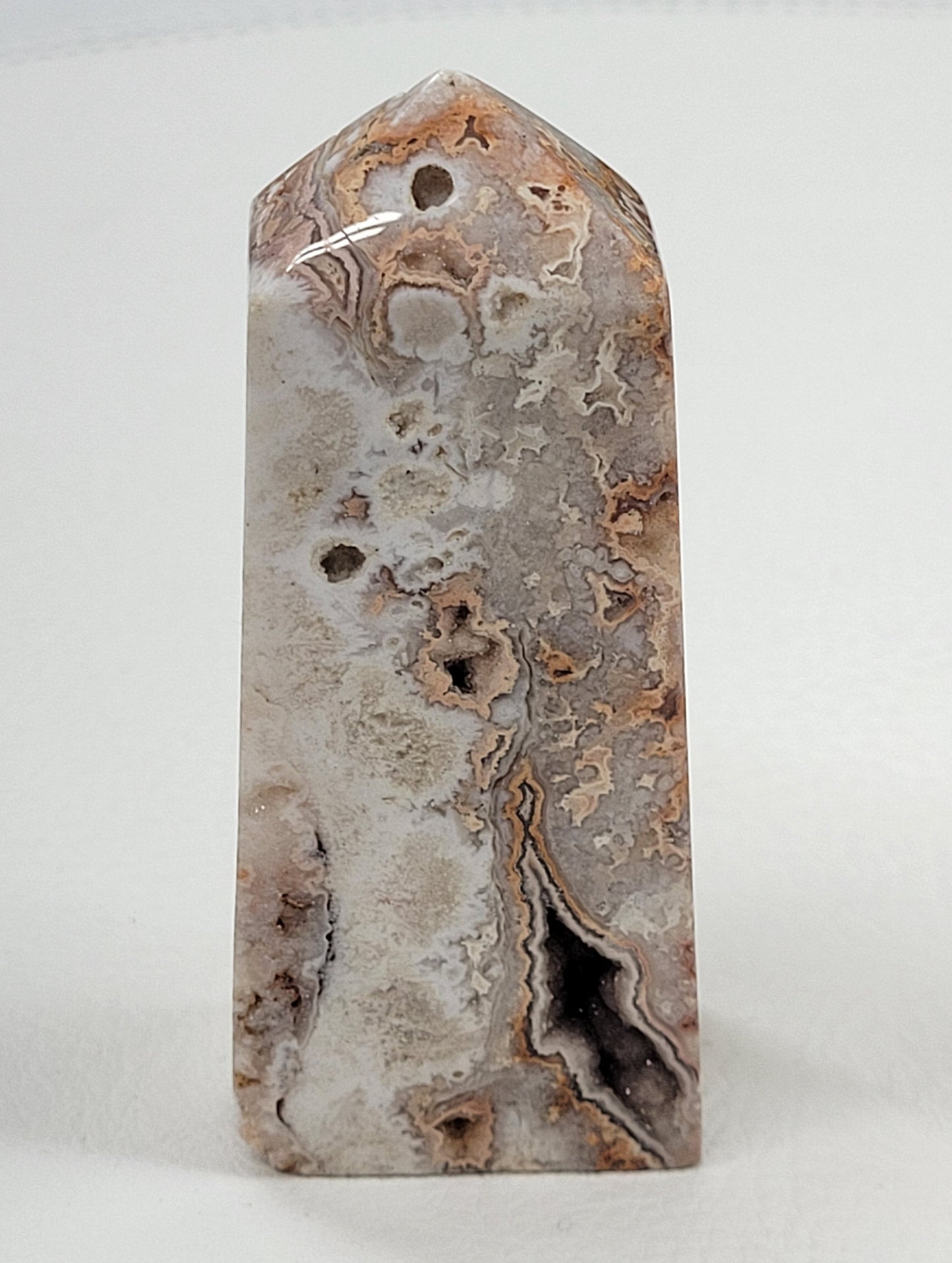 Pink Crazy Lace Agate tower