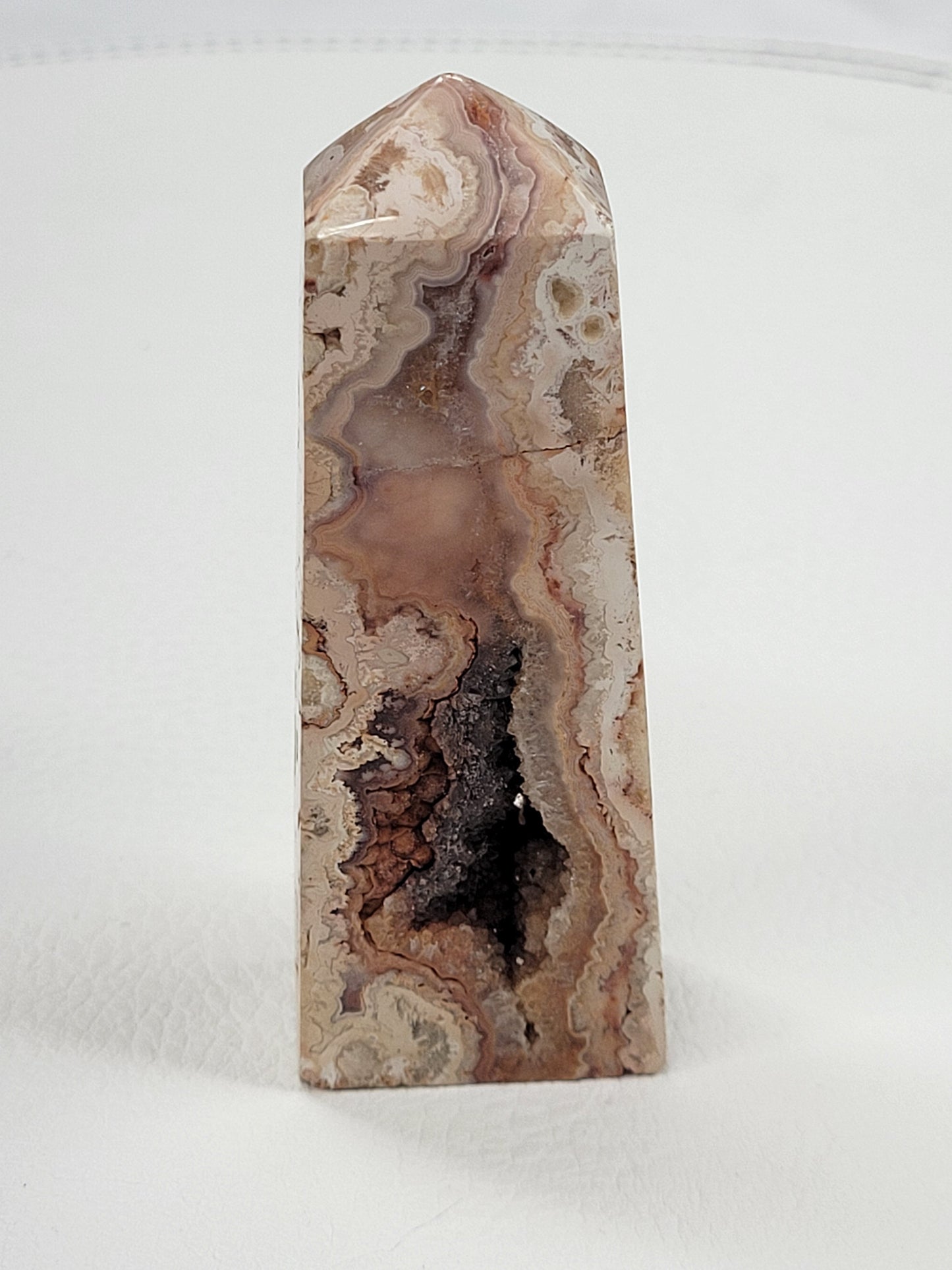 Pink Crazy Lace Agate tower
