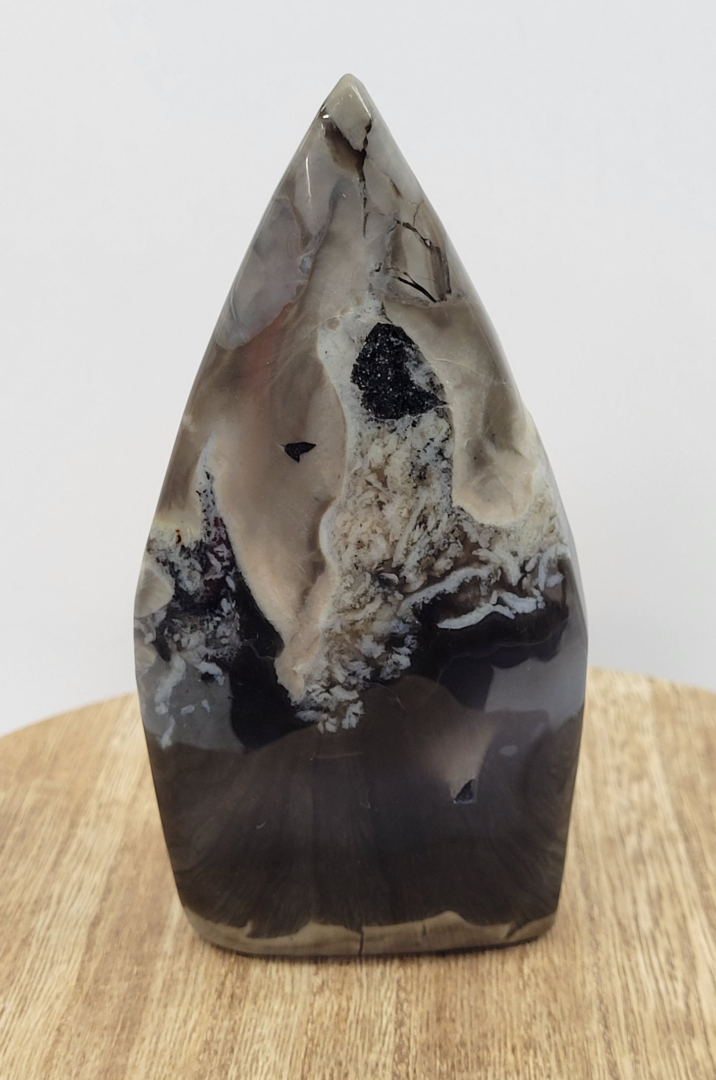 Volcano Agate teardrop flame