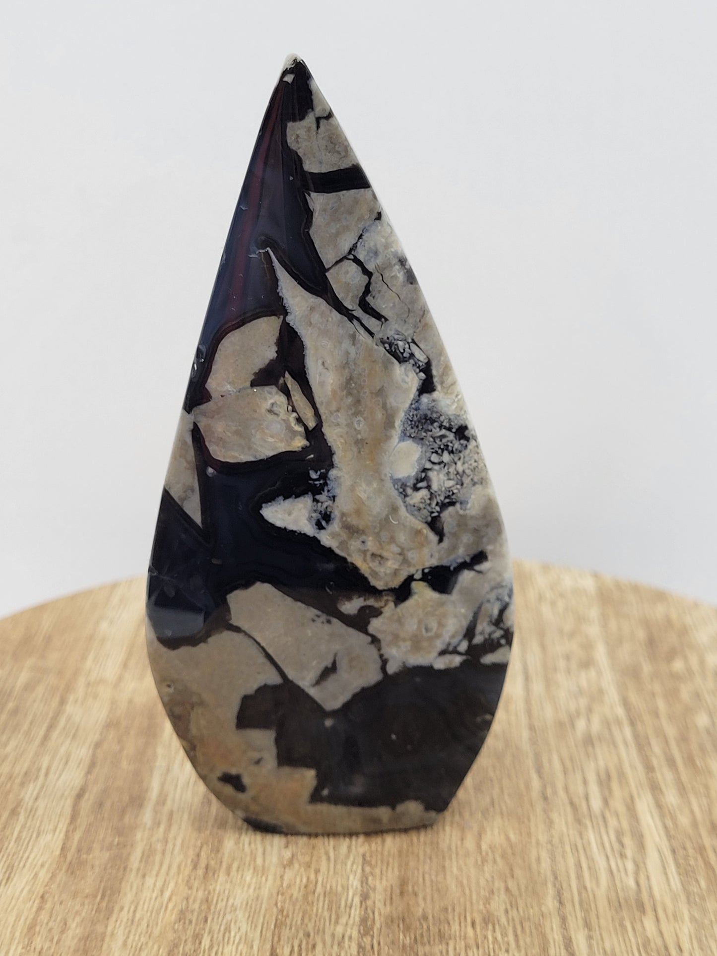 Volcano Agate teardrop flame