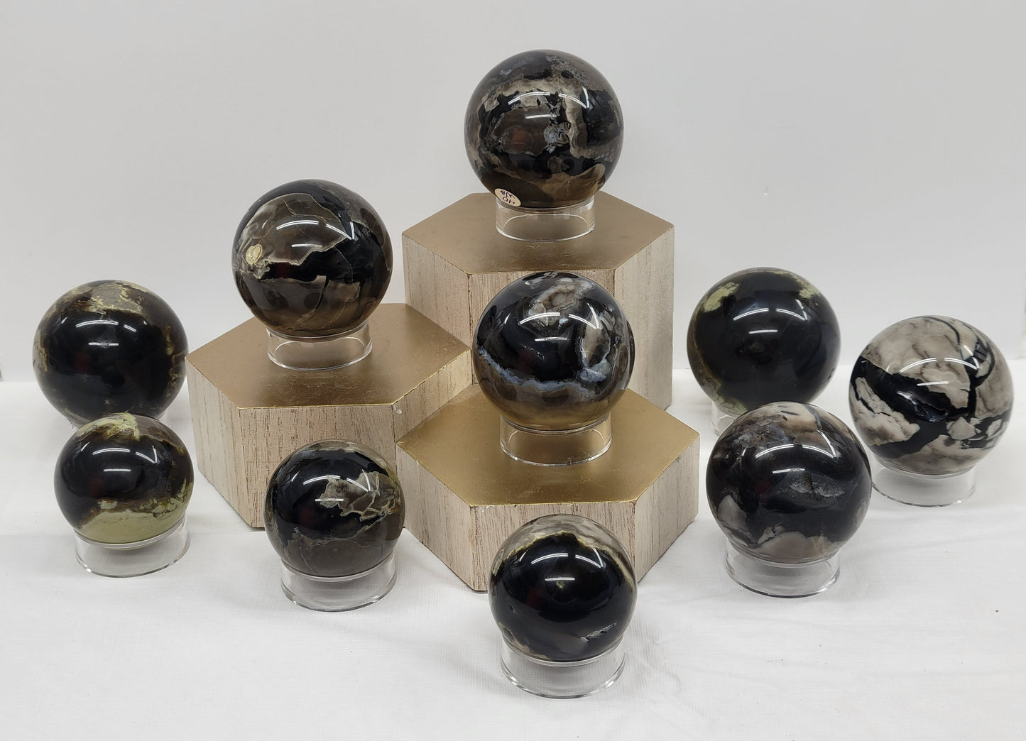 Volcano Agate spheres