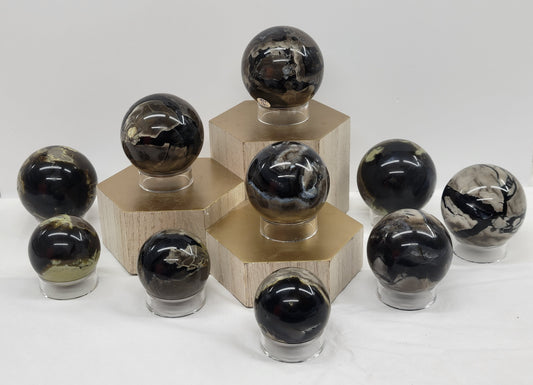 Volcano Agate spheres