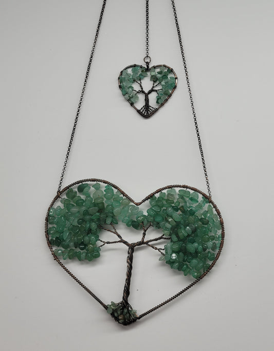 Suncatcher - Double heart Tree of Life