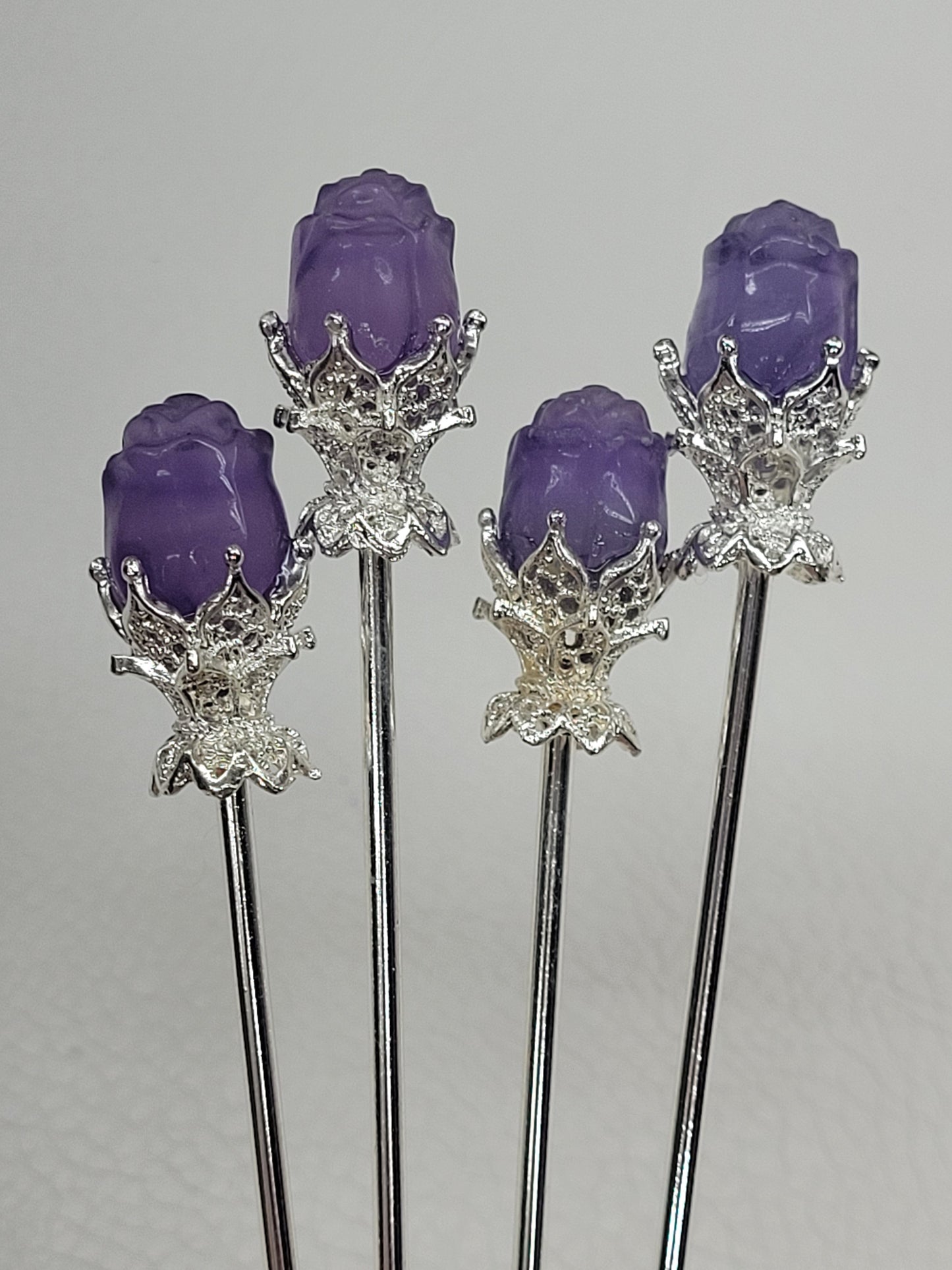 Rose hair pins