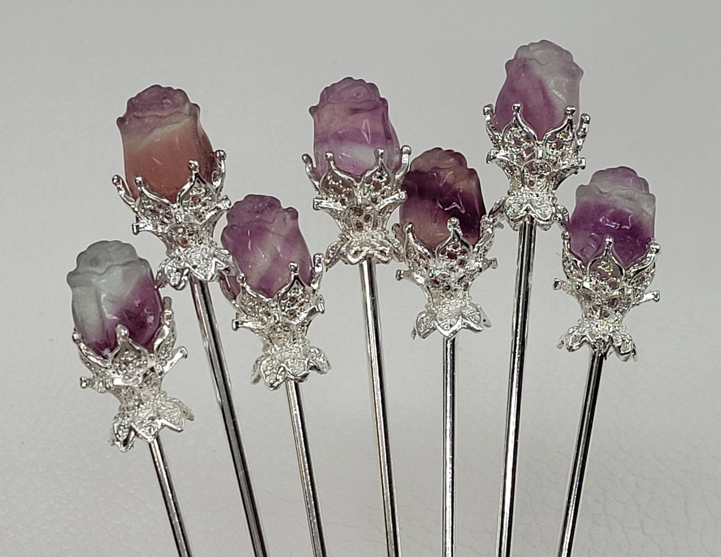 Rose hair pins