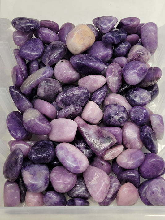 Lepidolite tumbles