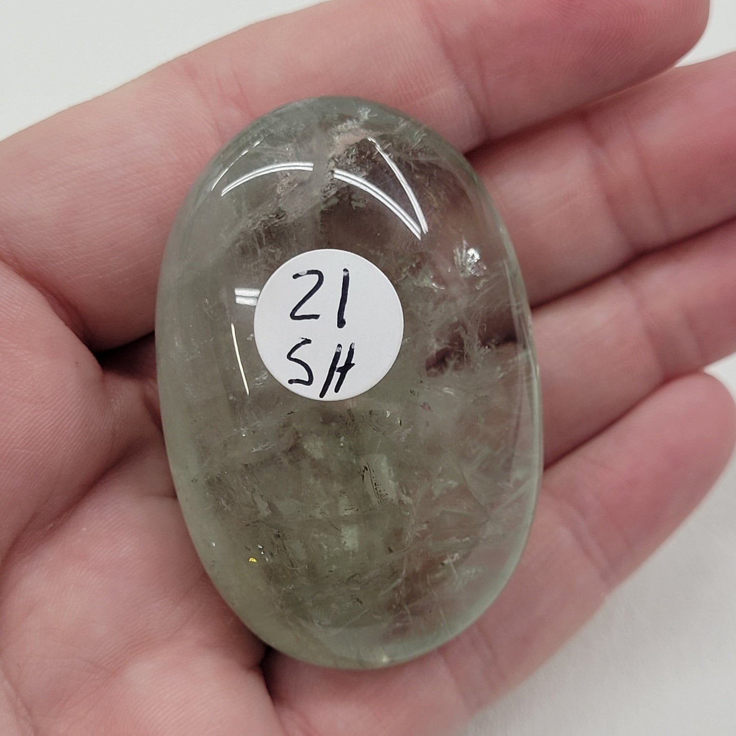 Palm - Prasiolite (Green Quartz)