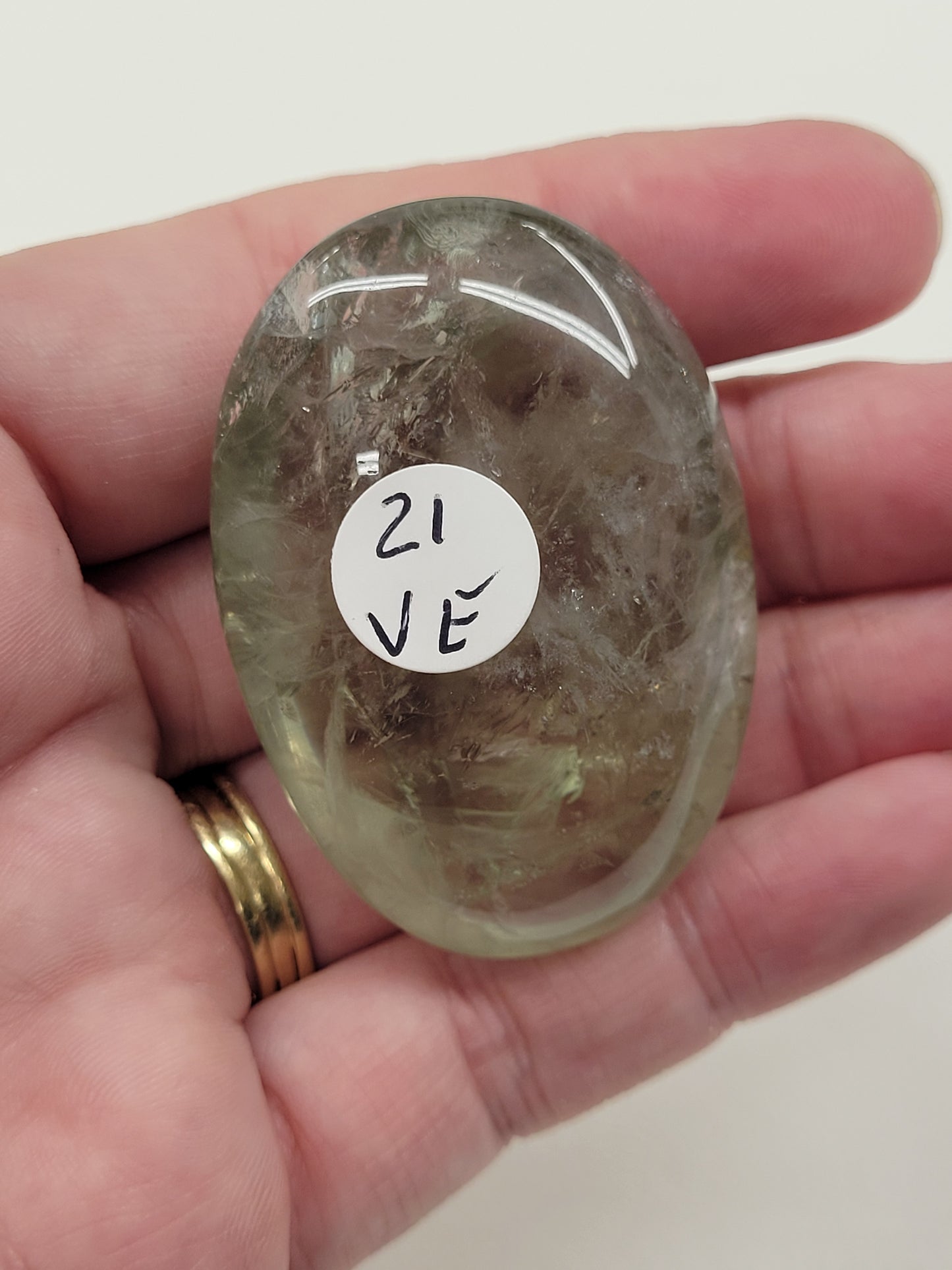 Palm - Prasiolite (Green Quartz)