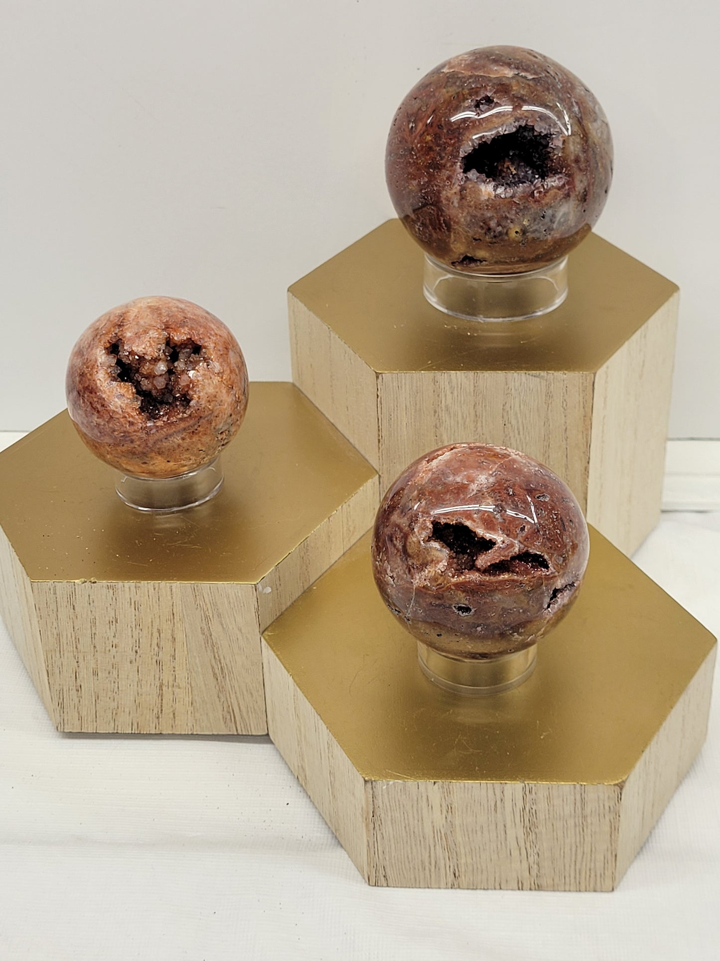 Red Drusy sphere