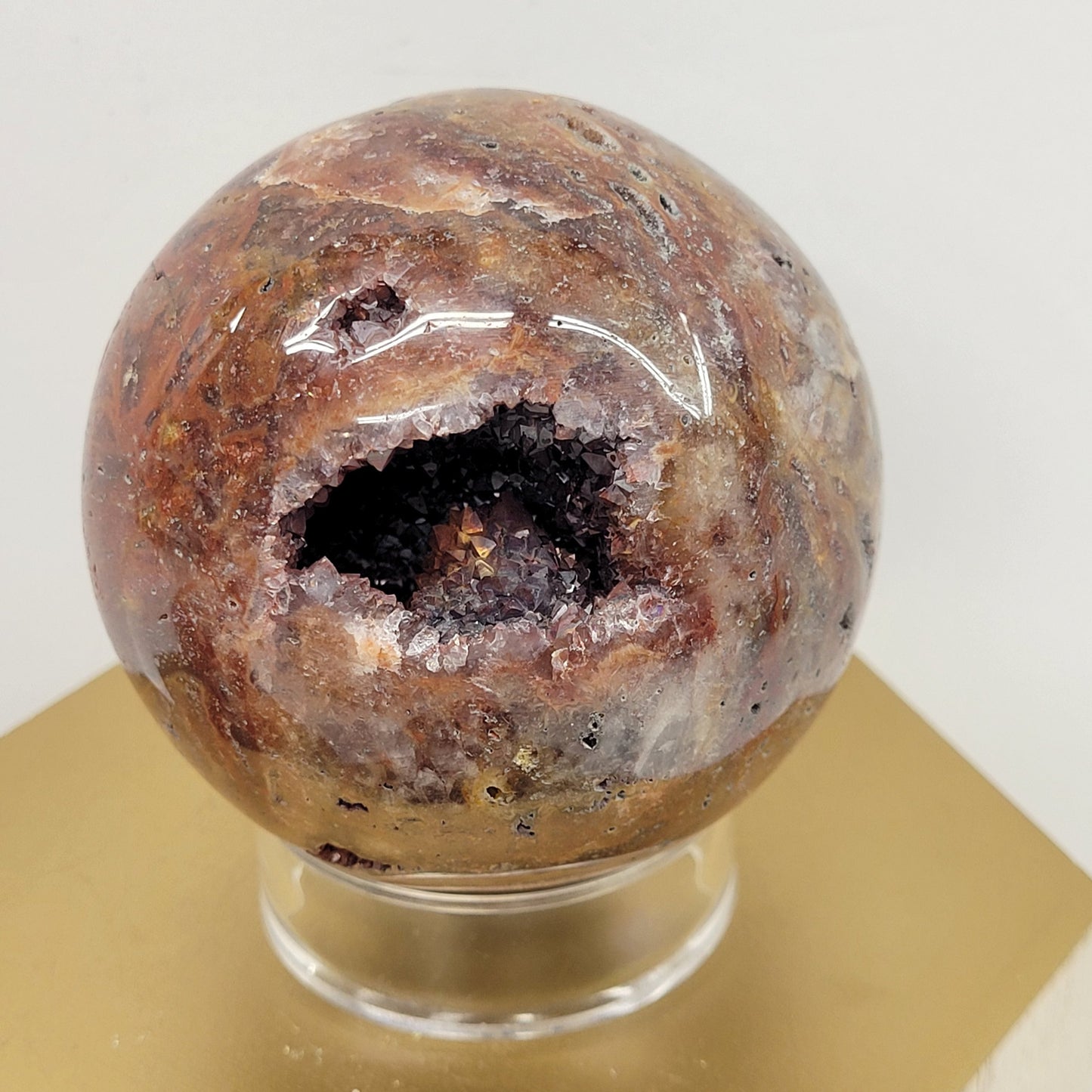 Red Drusy sphere