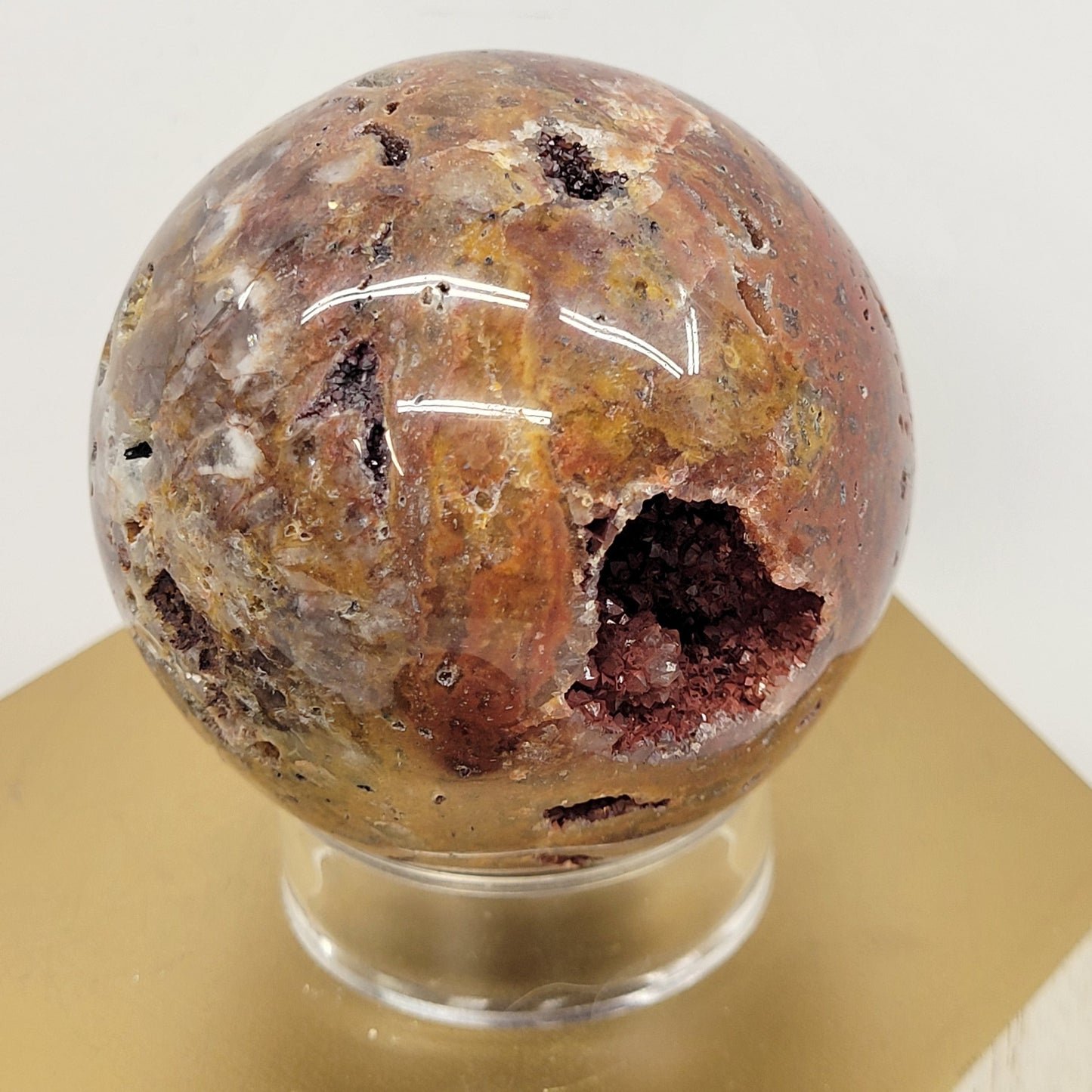 Red Drusy sphere
