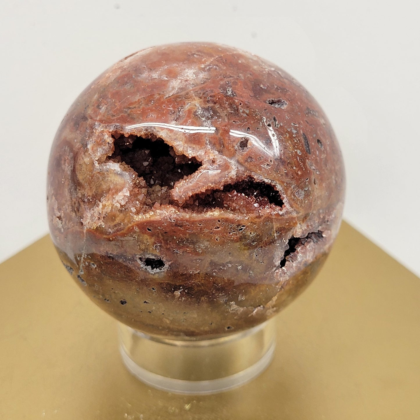 Red Drusy sphere
