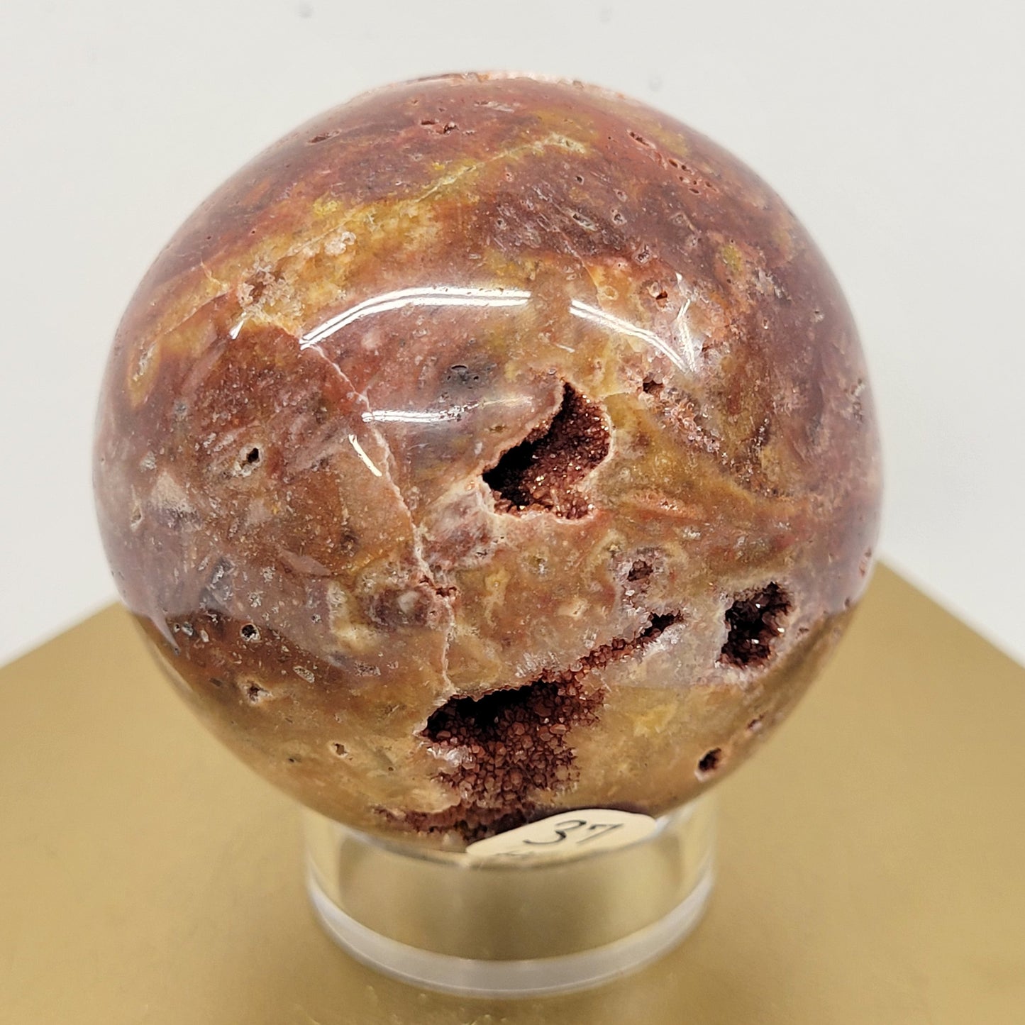 Red Drusy sphere