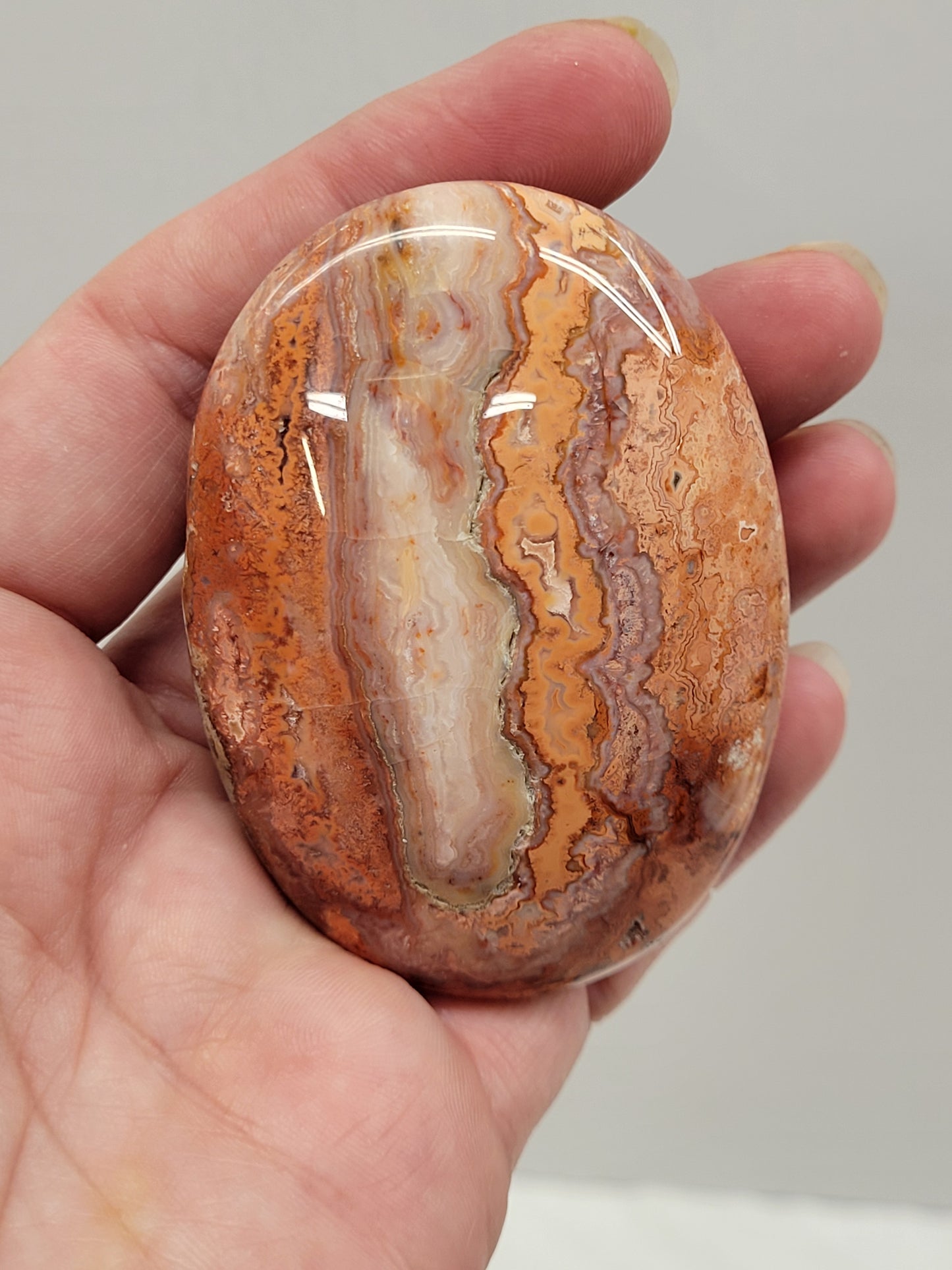 Palm - Pink Crazy Lace Agate