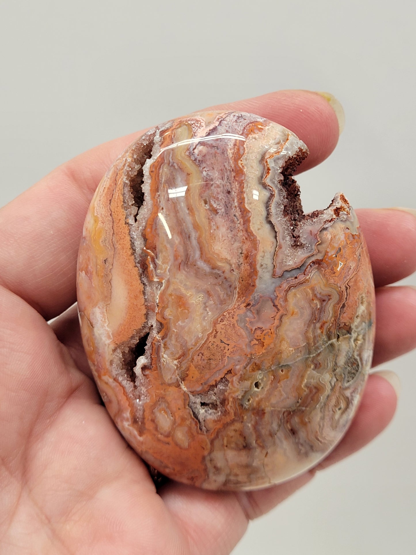 Palm - Pink Crazy Lace Agate
