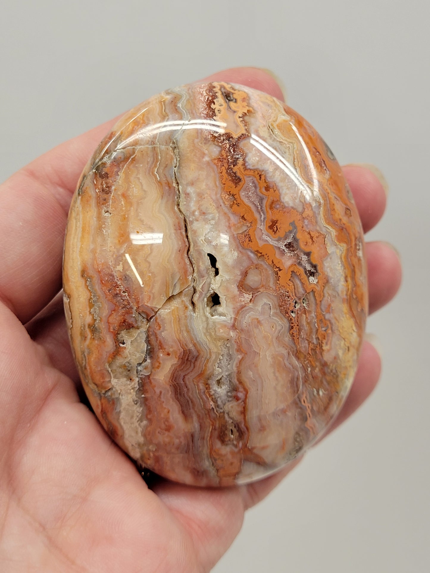 Palm - Pink Crazy Lace Agate