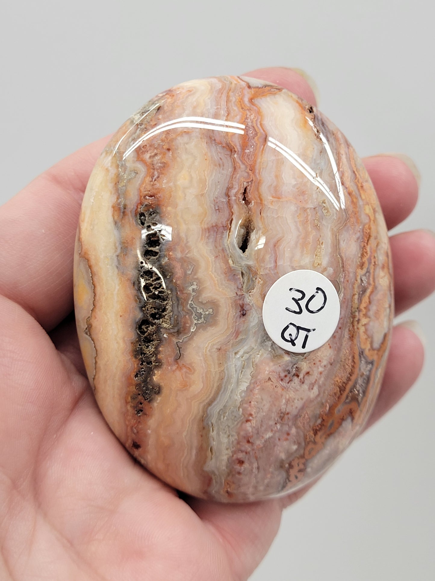 Palm - Pink Crazy Lace Agate