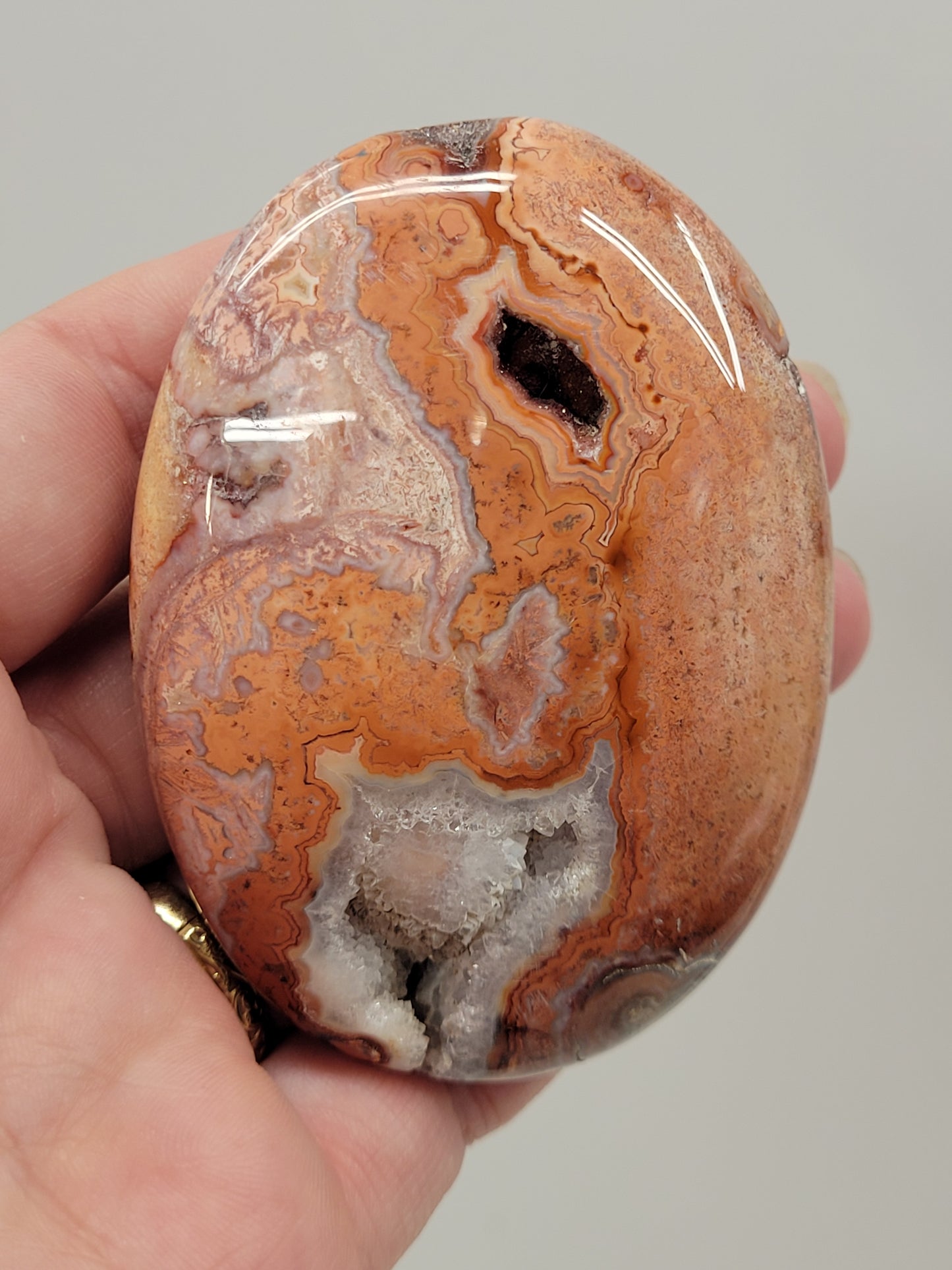 Palm - Pink Crazy Lace Agate