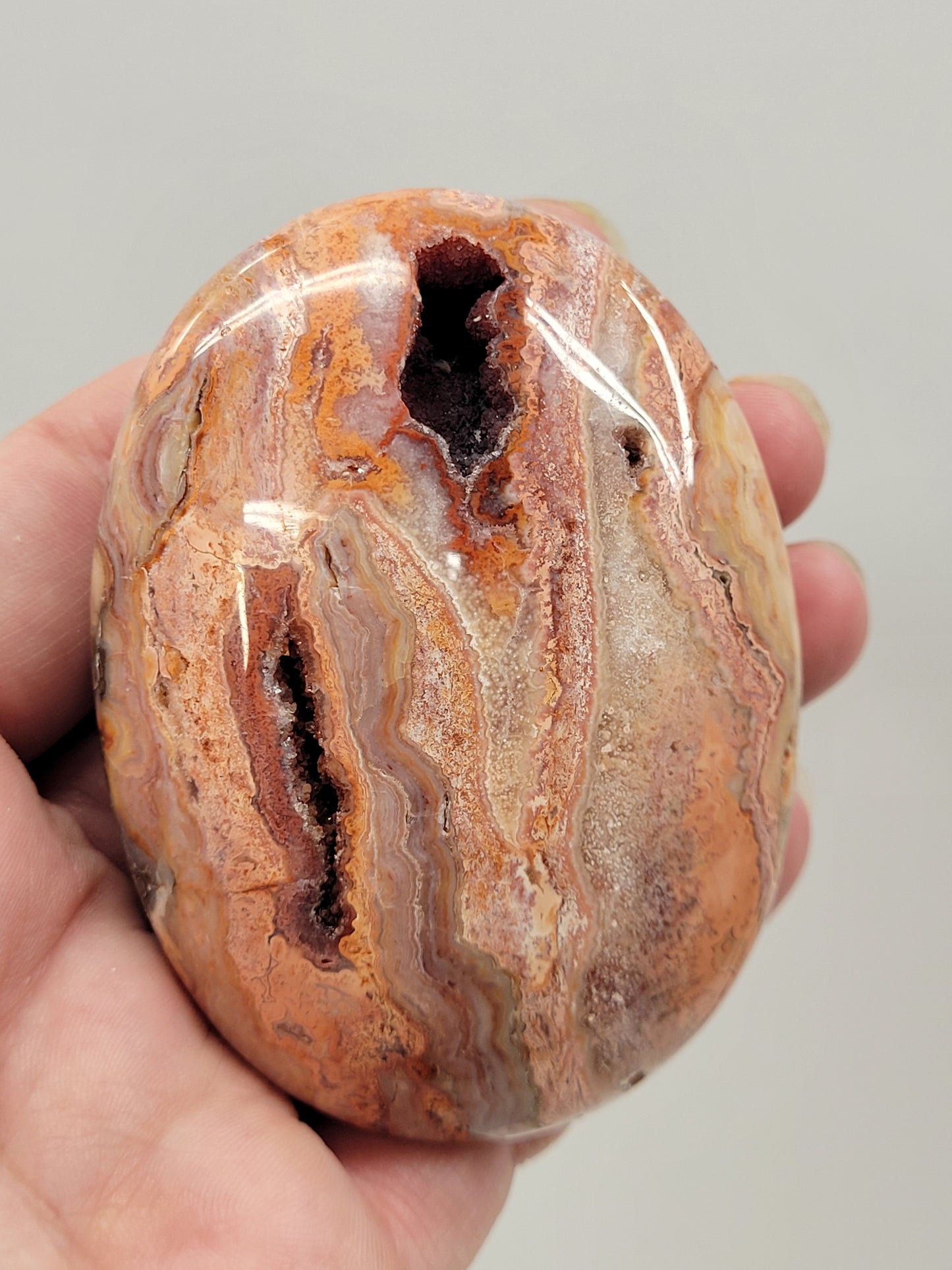 Palm - Pink Crazy Lace Agate