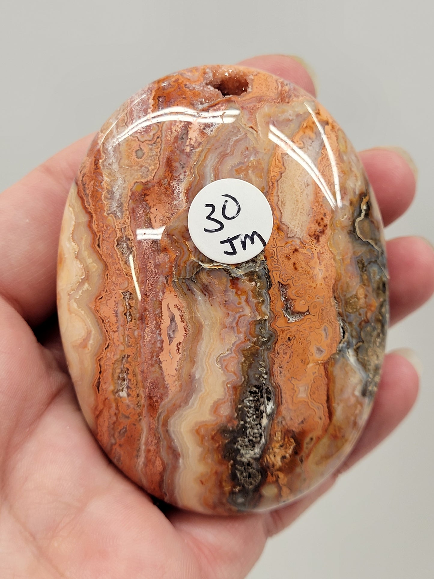 Palm - Pink Crazy Lace Agate